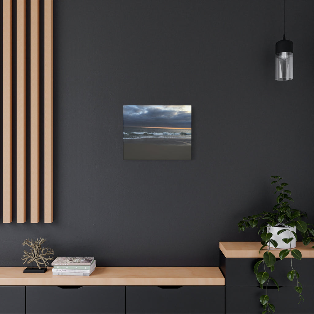 Ocean Beach Sunset Canvas Print — Matte Stretched Wall Art