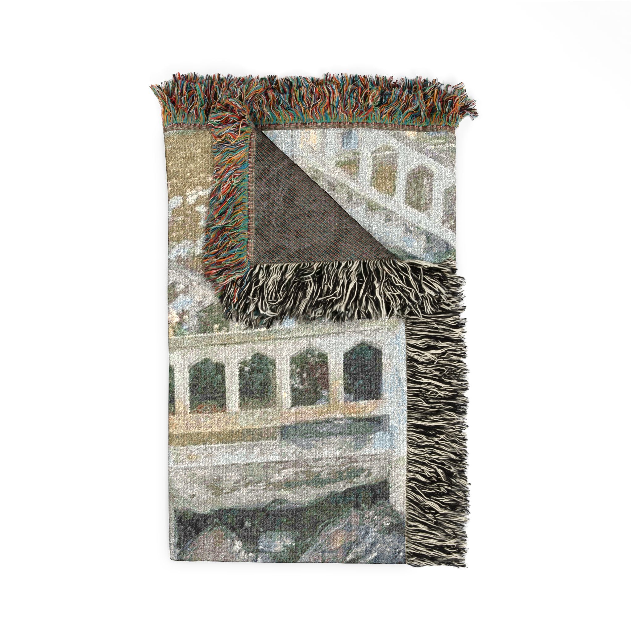 Woven Blanket — Scenic Stone Staircase Tapestry Throw