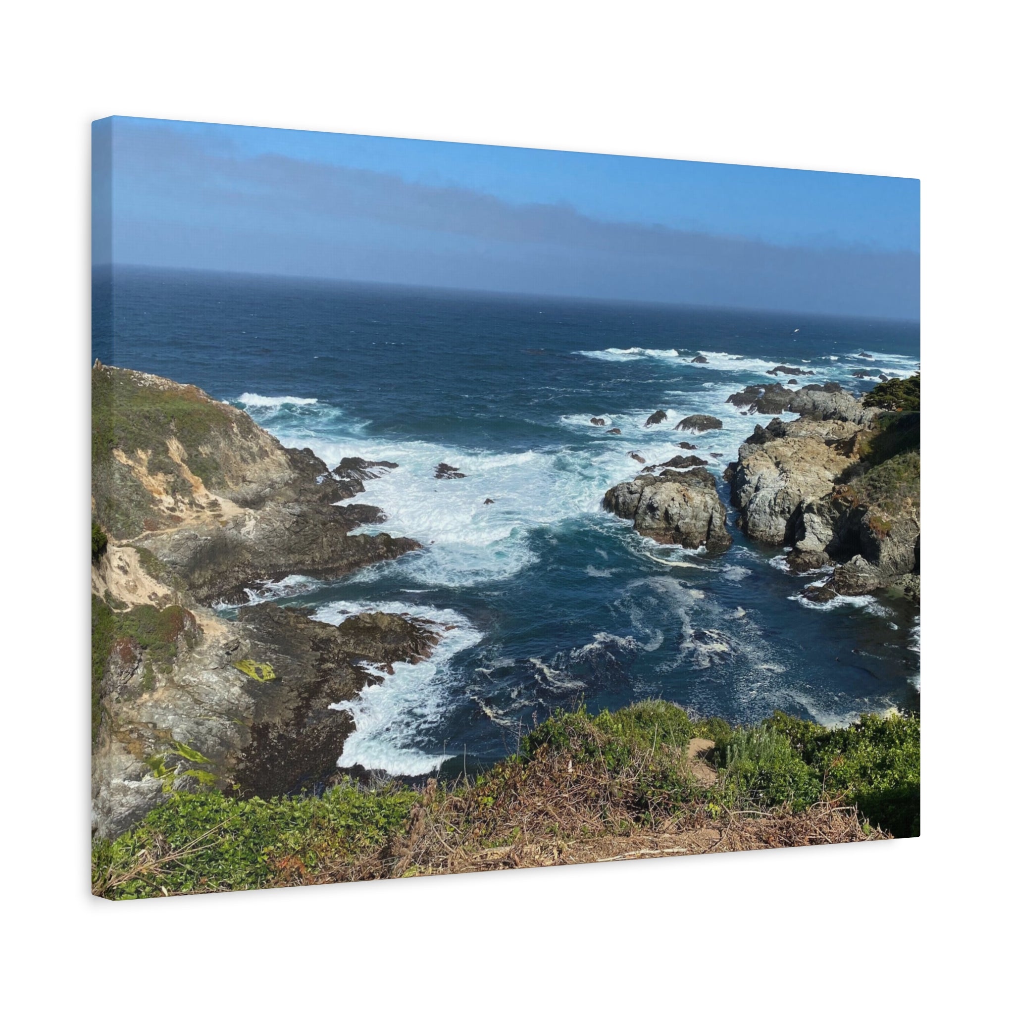 Coastal Cliffs Ocean Canvas Print — Matte Stretched Wall Art