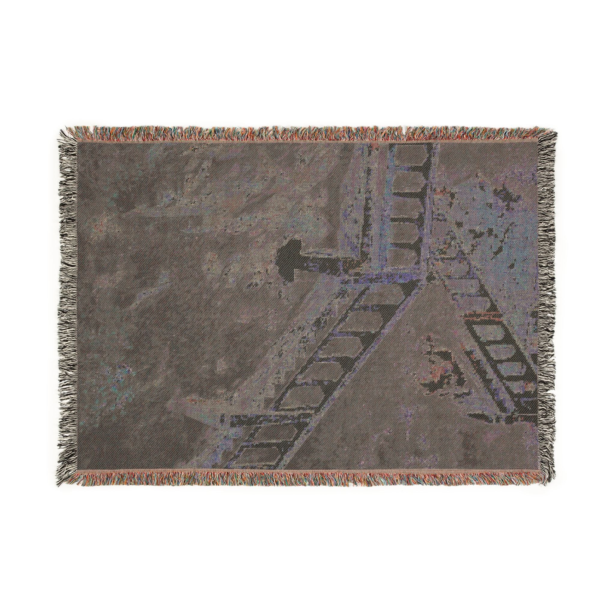 Woven Blanket — Scenic Stone Staircase Tapestry Throw