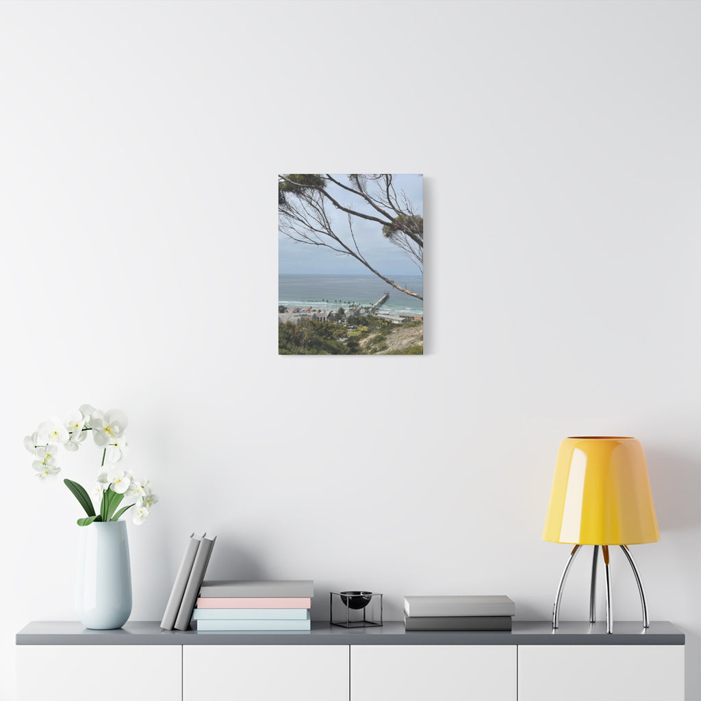 Coastal Pier Matte Canvas Print — Ocean View Wall Art