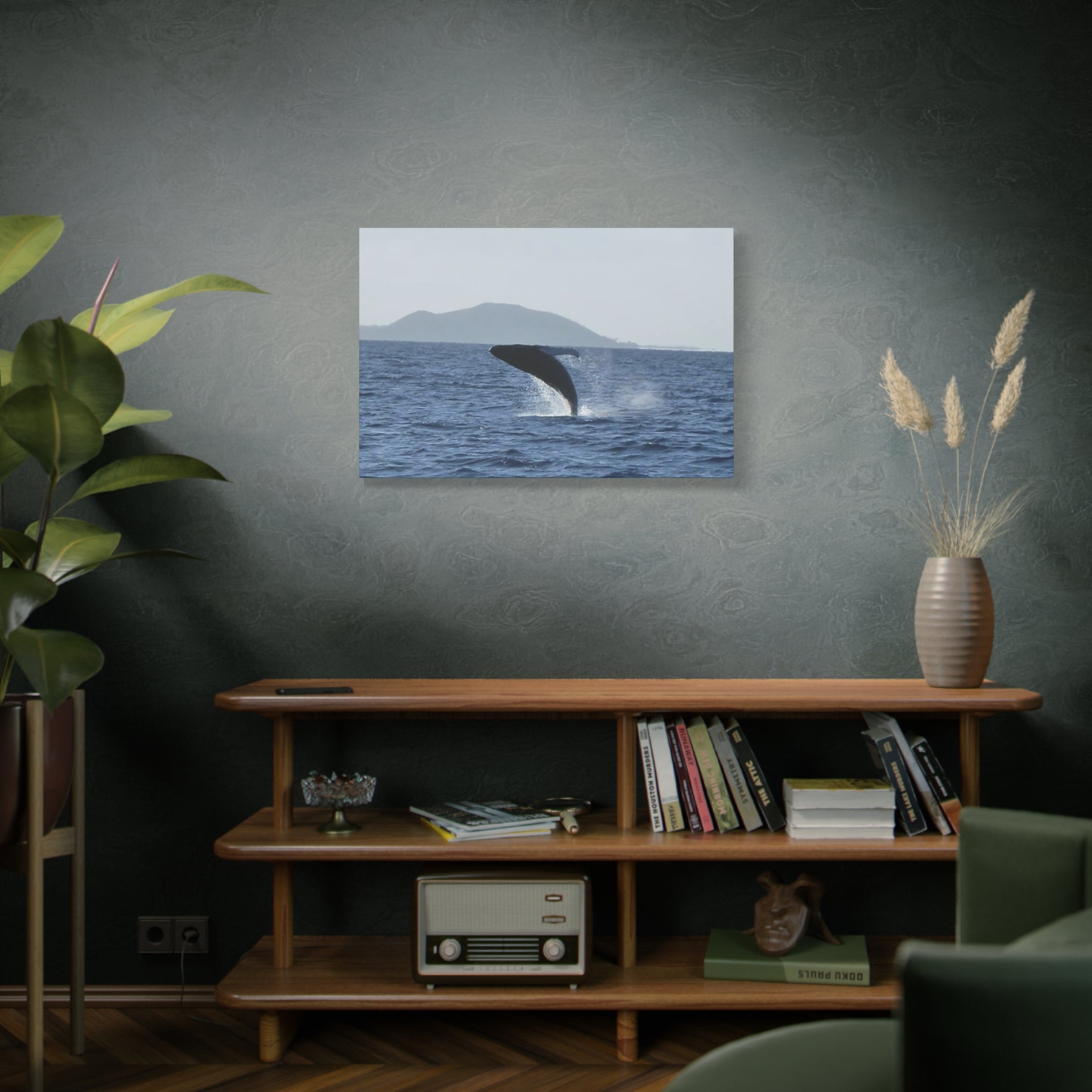 Humpback Whale Breach Matte Canvas Wall Art