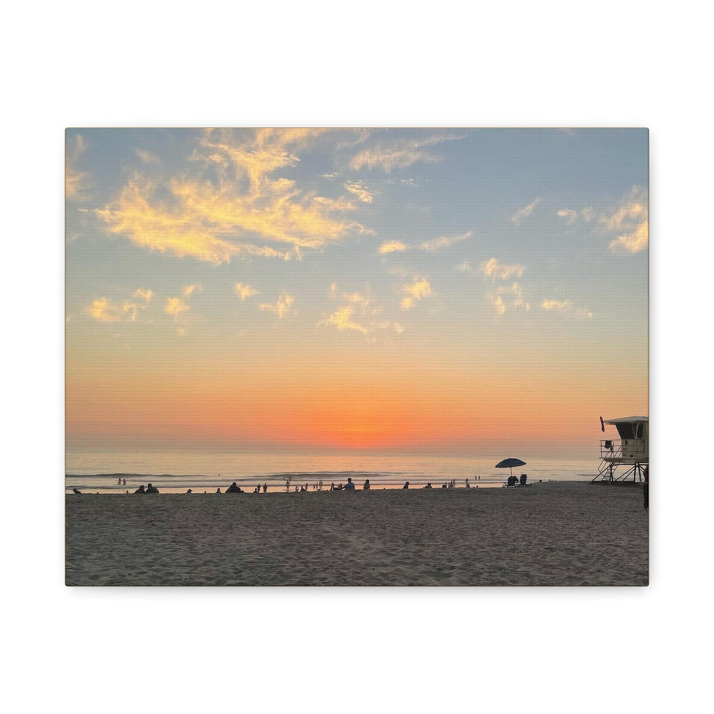 Sunset Beach Canvas Print — Matte Stretched Wall Art