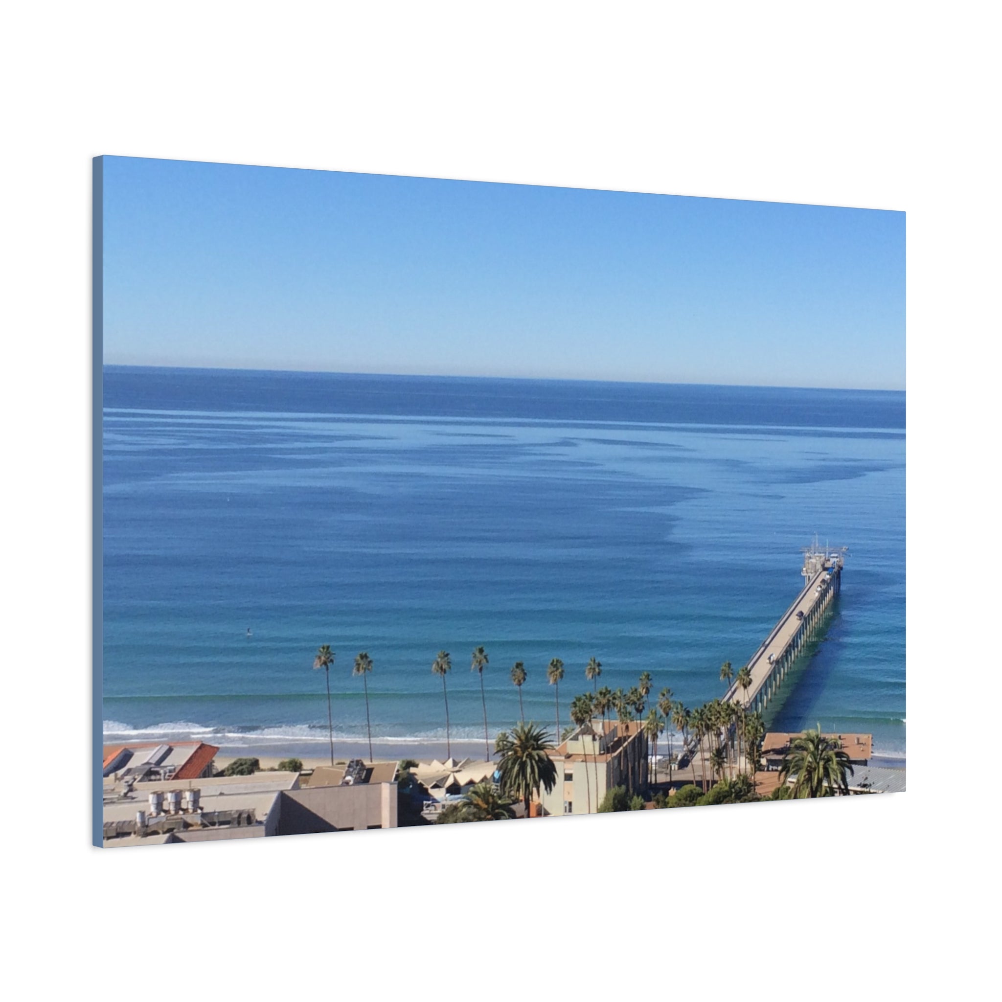 Coastal Pier Canvas Print — Matte Stretched Ocean Wall Art