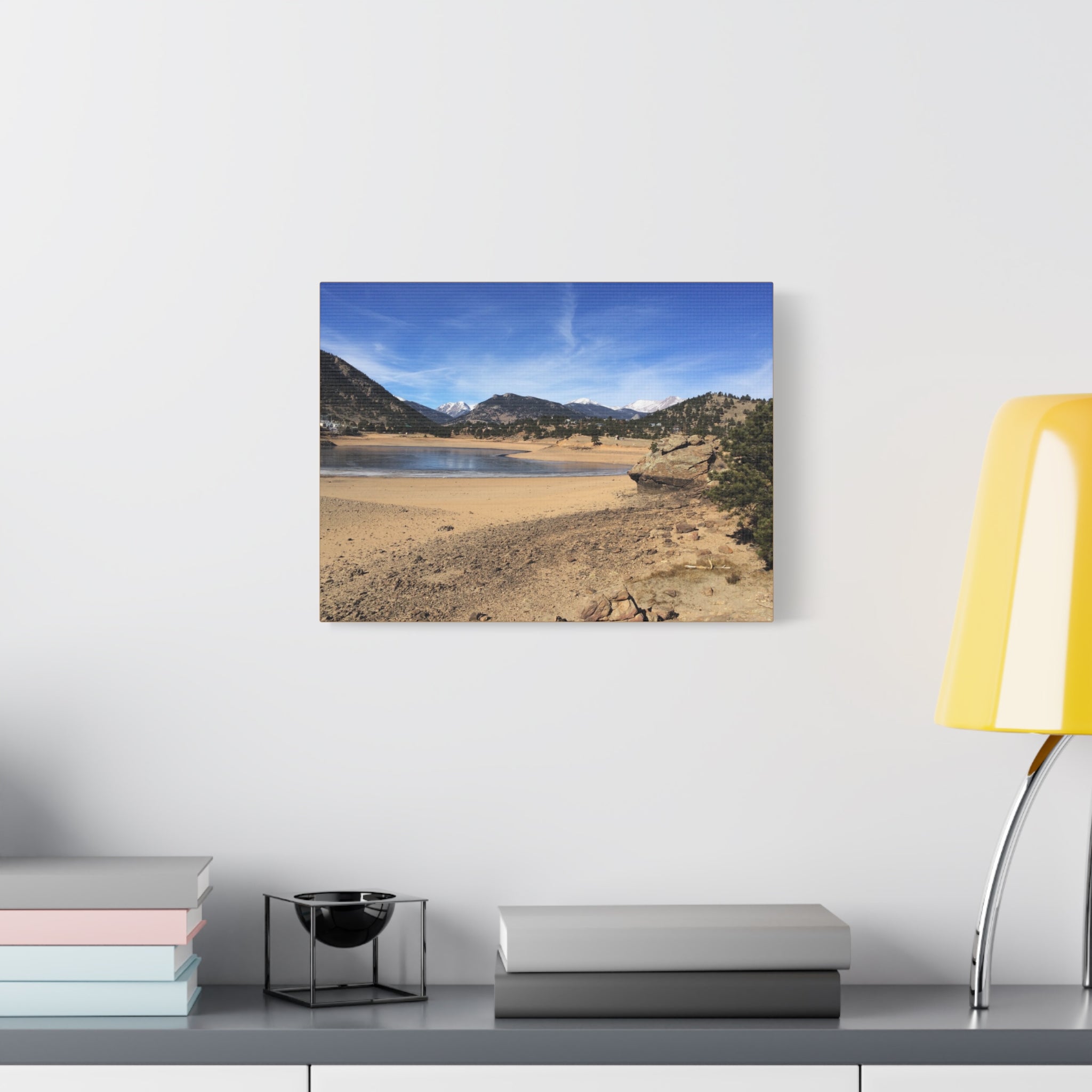 Mountain Lake Landscape Canvas Print — Matte Stretched Wall Art
