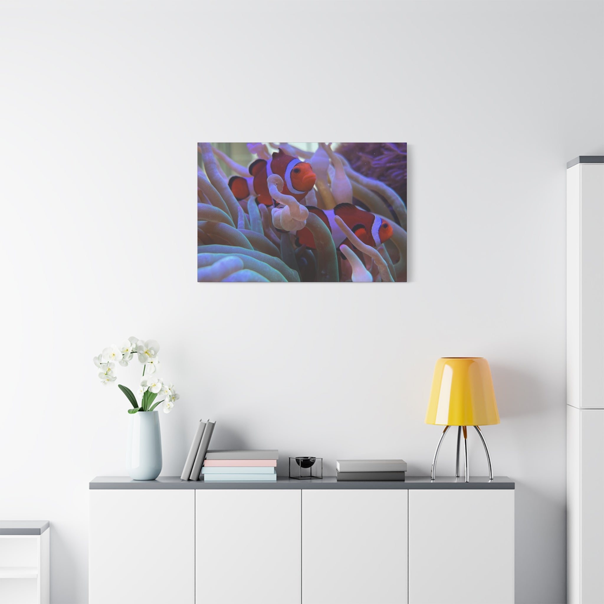 Clownfish Reef Matte Stretched Canvas Wall Art