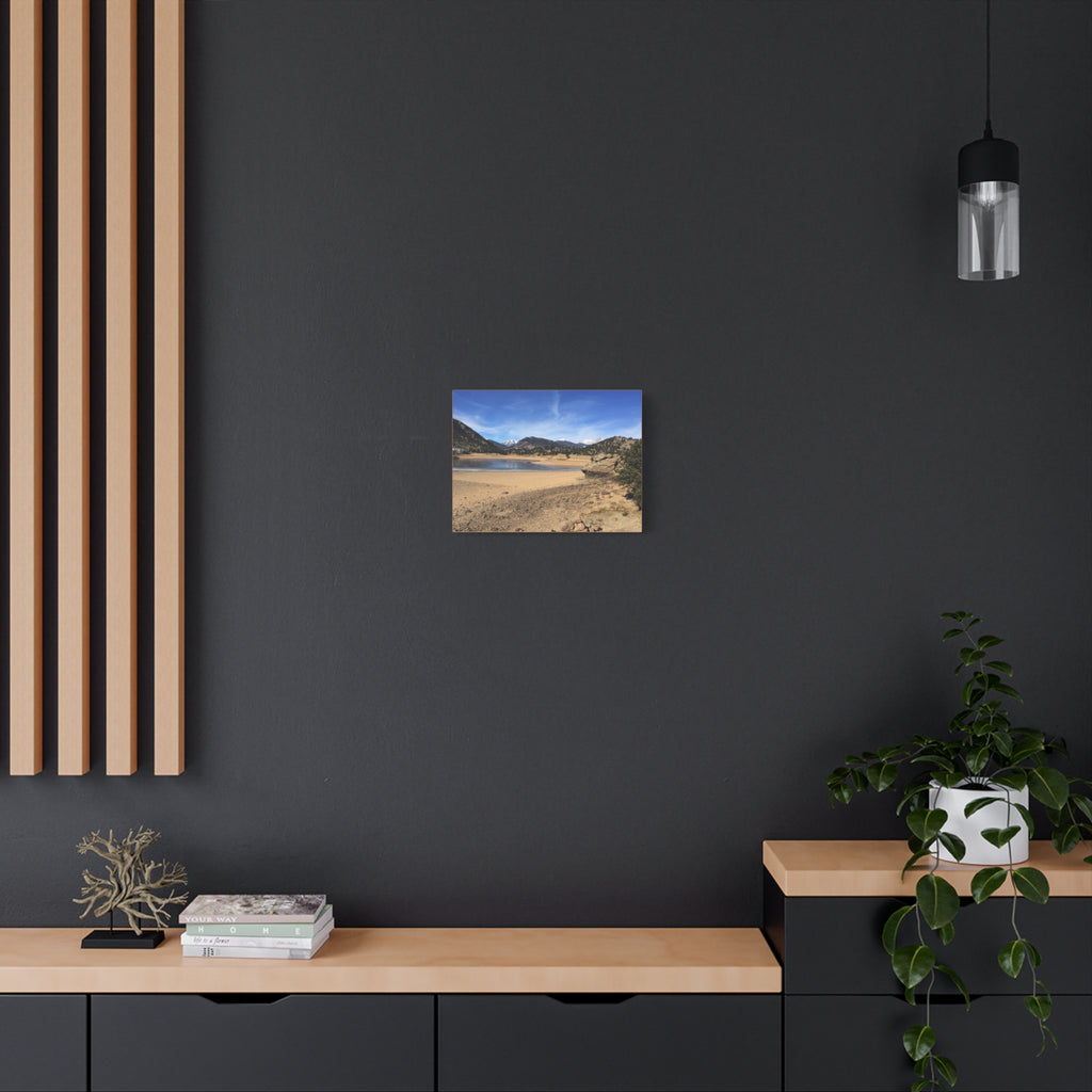 Mountain Lake Landscape Canvas Print — Matte Stretched Wall Art