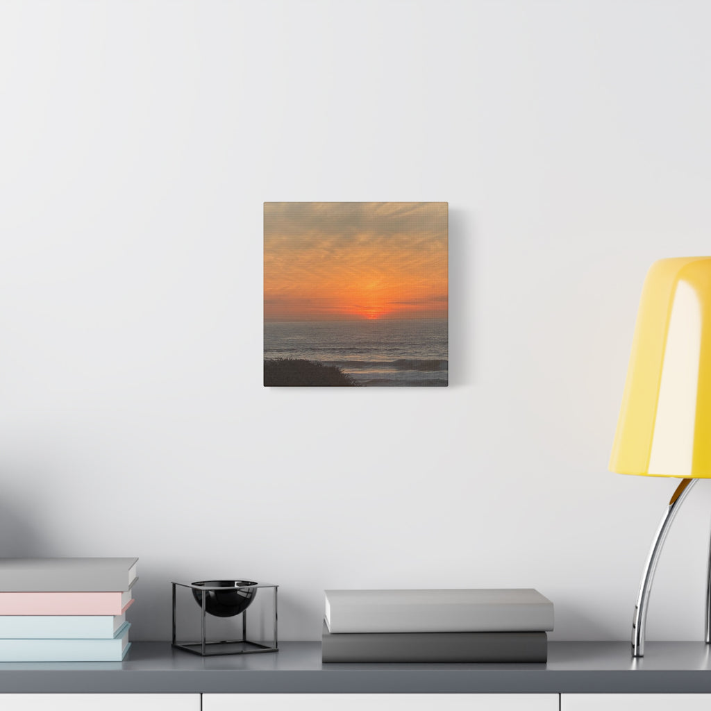 Sunset Ocean Canvas Wall Art — Matte Stretched 1.25"