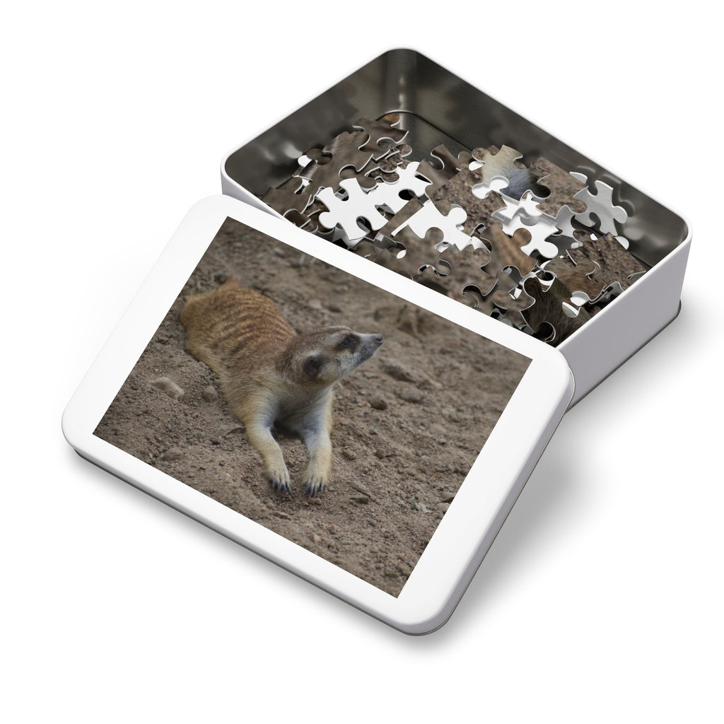 Meerkat Jigsaw Puzzle with Tin – Wildlife Puzzle Gift
