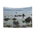 Coastal Shoreline Tapestry — Moody Rocky Beach Wall Art