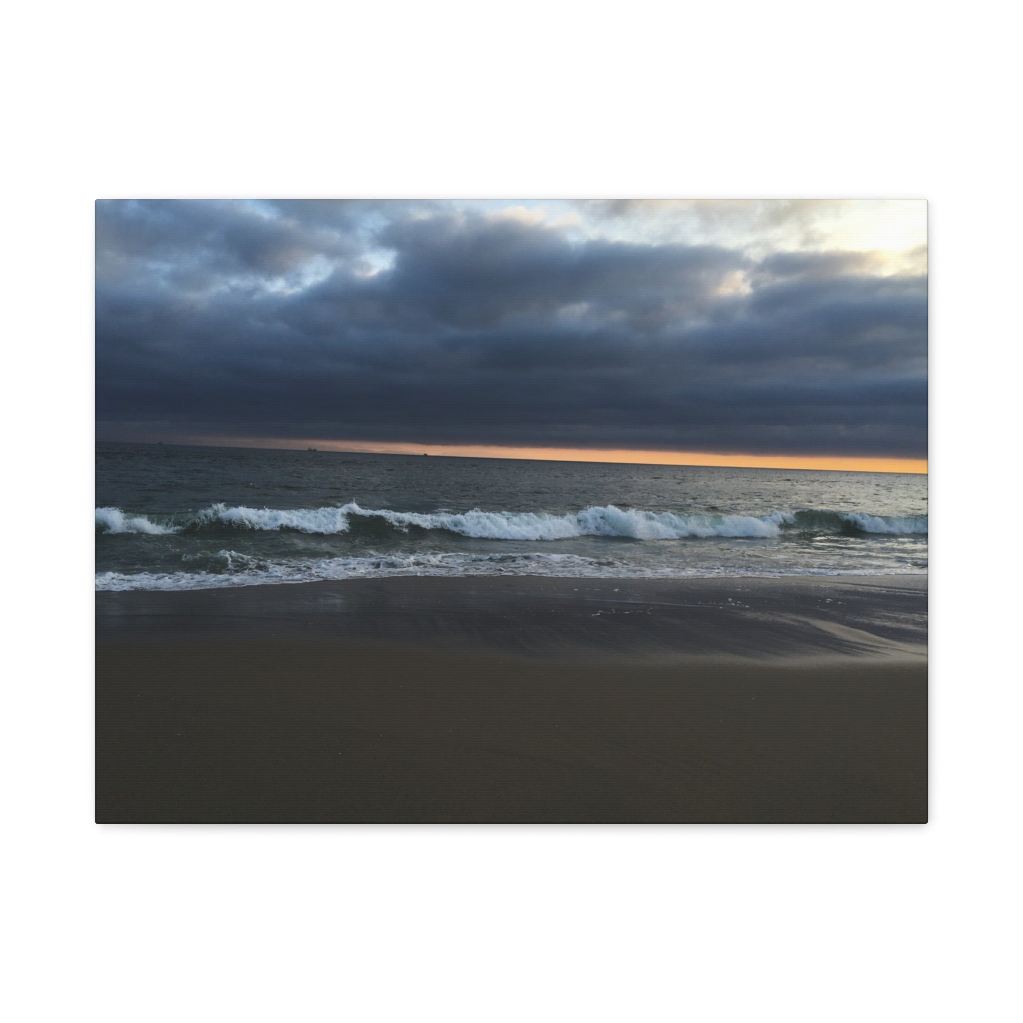 Ocean Beach Sunset Canvas Print — Matte Stretched Wall Art