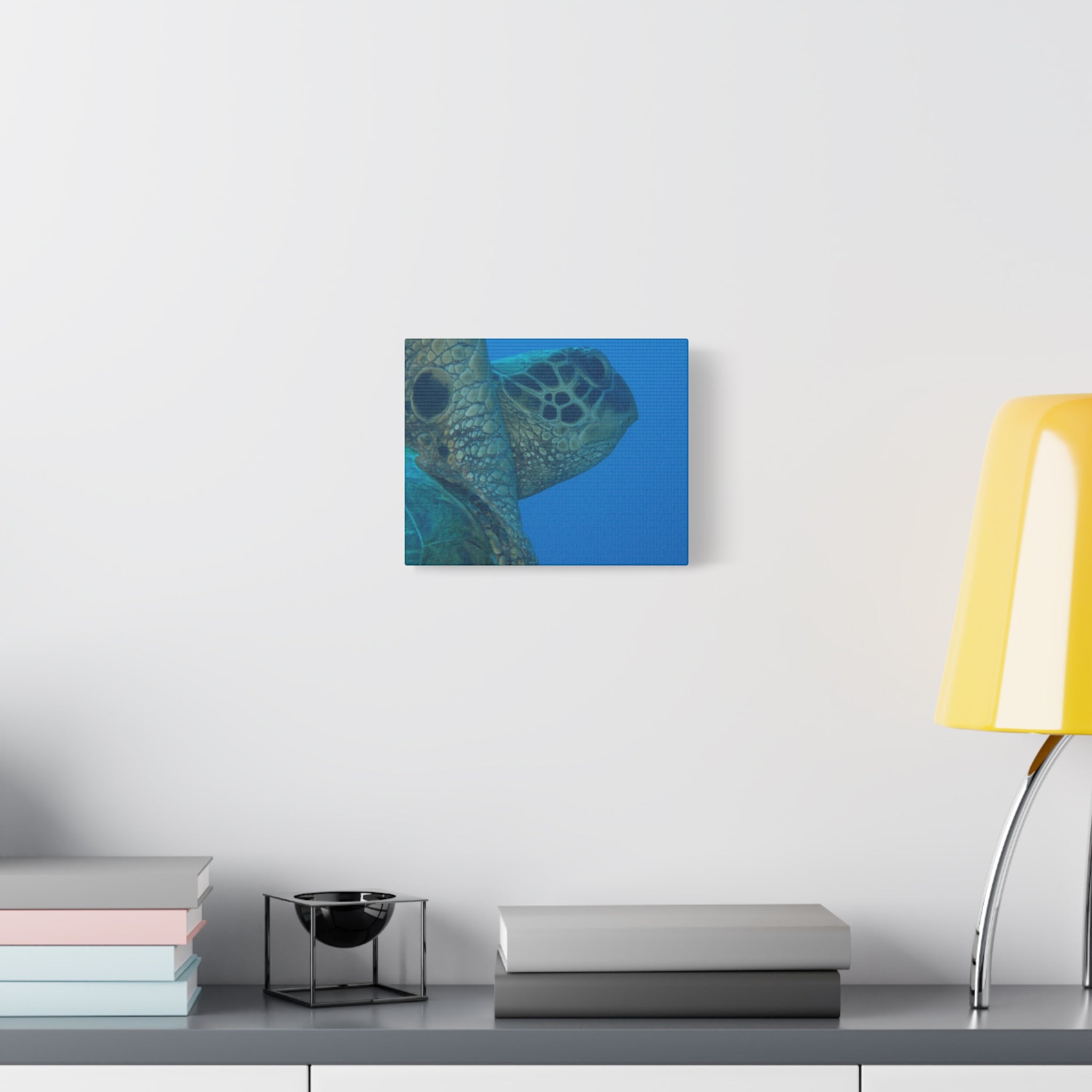 Green Sea Turtle Wall Canvas — Matte Stretched Ocean Photography Art
