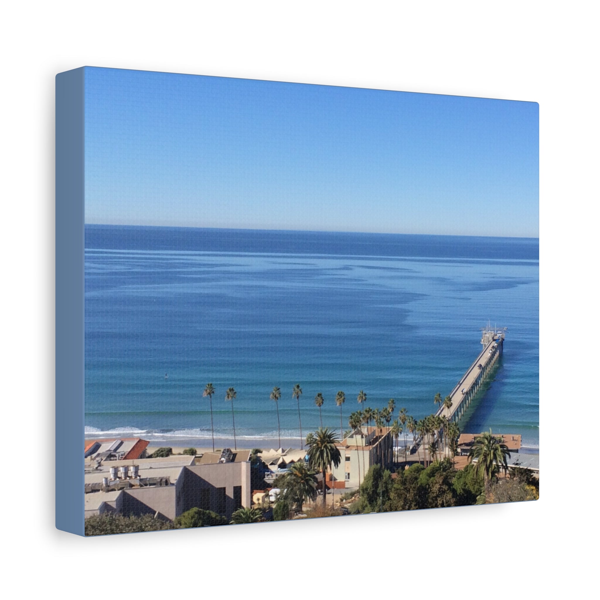 Coastal Pier Canvas Print — Matte Stretched Ocean Wall Art