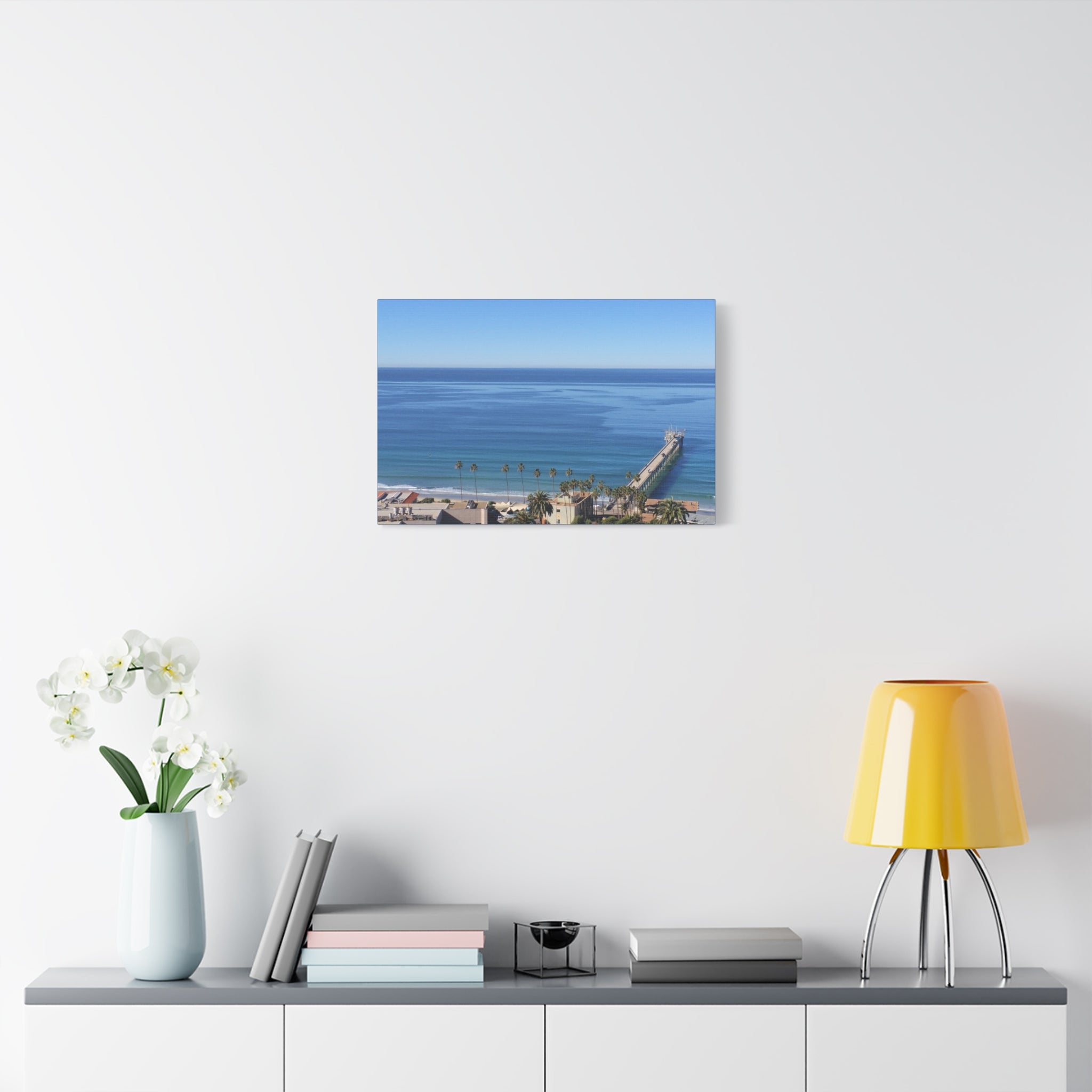 Coastal Pier Canvas Print — Matte Stretched Ocean Wall Art