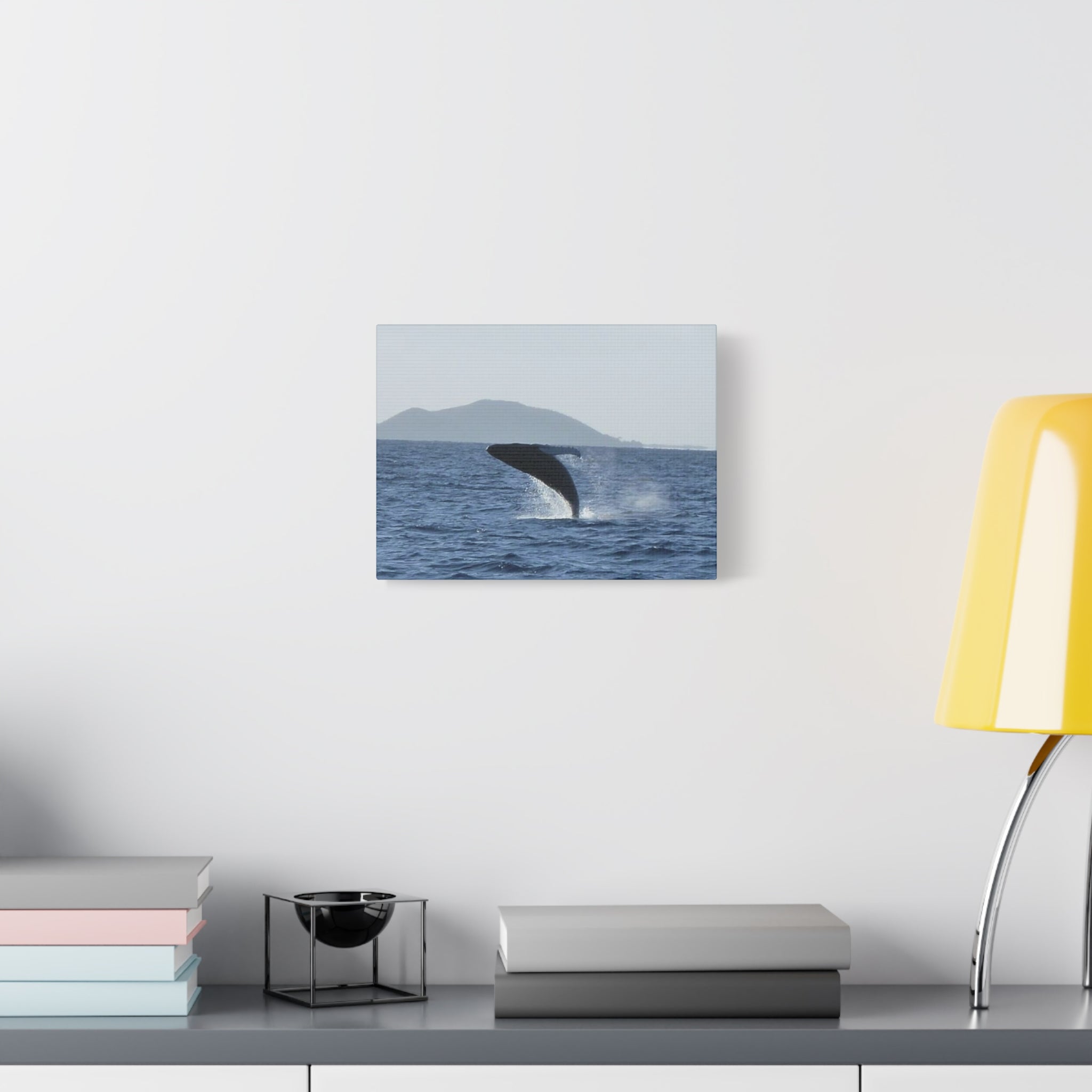 Humpback Whale Breach Matte Canvas Wall Art
