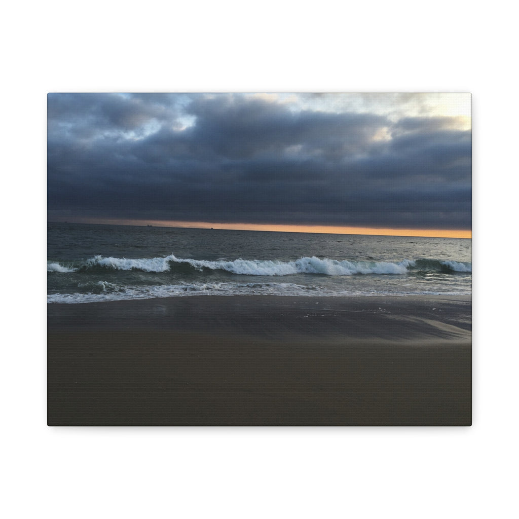 Ocean Beach Sunset Canvas Print — Matte Stretched Wall Art