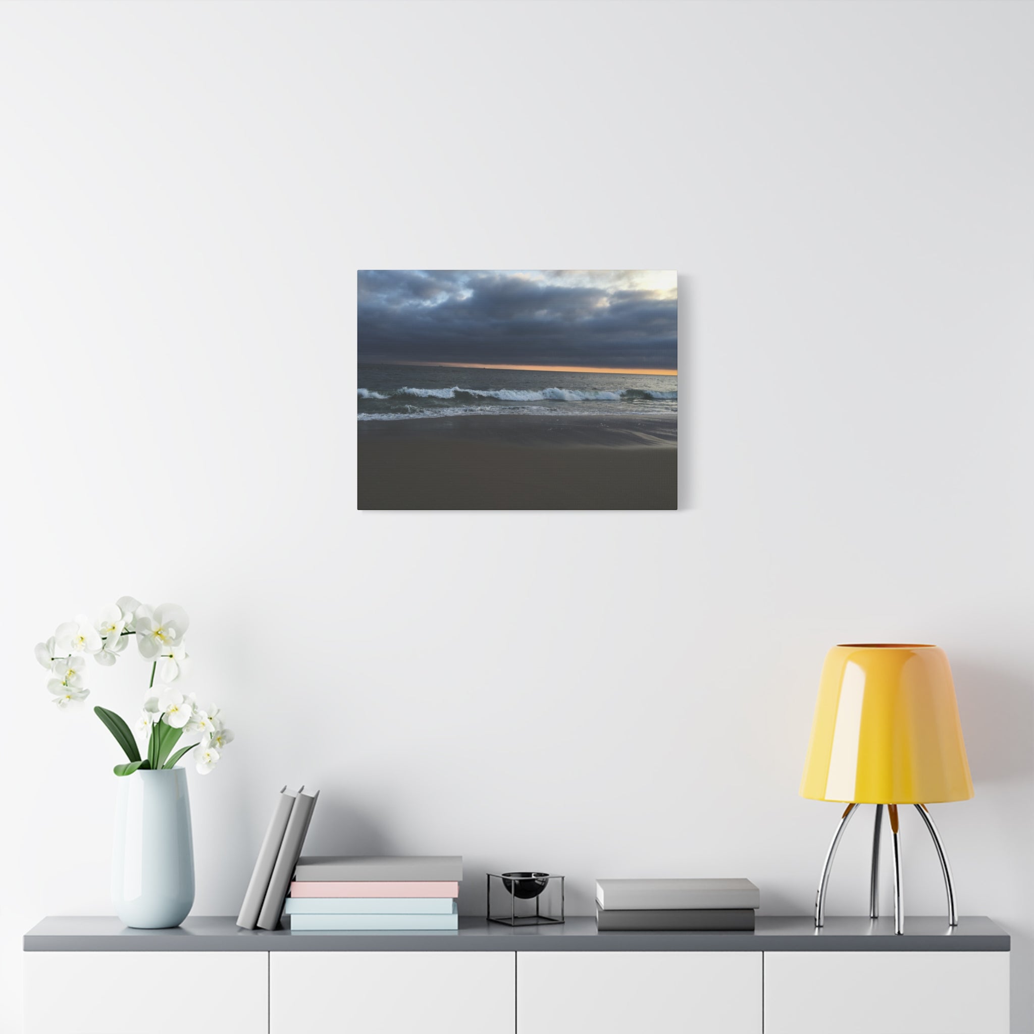 Ocean Beach Sunset Canvas Print — Matte Stretched Wall Art