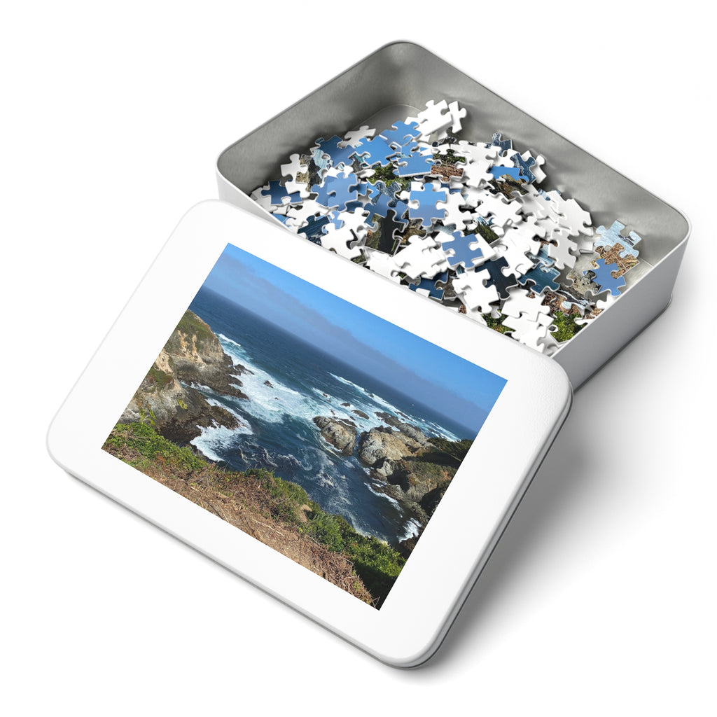 Coastal Cliffs Jigsaw Puzzle (with Tin) - Scenic Ocean Puzzle