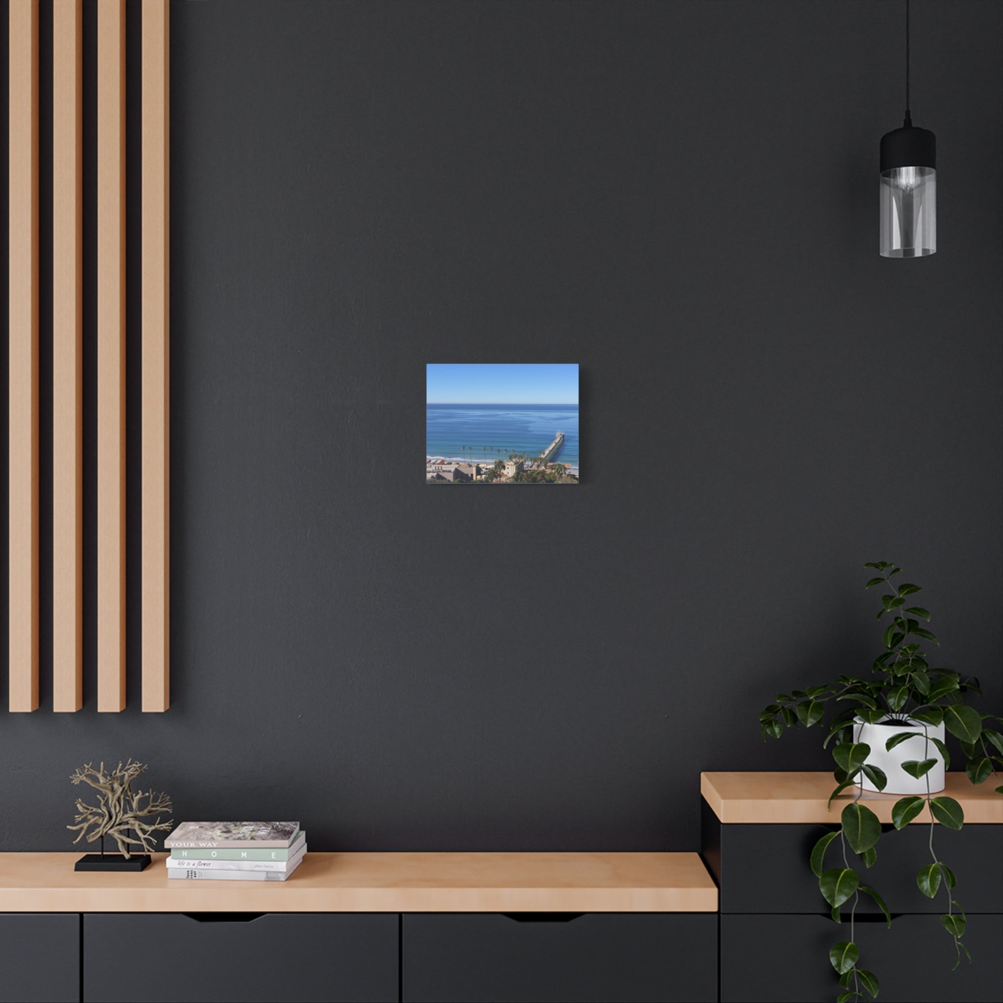 Coastal Pier Canvas Print — Matte Stretched Ocean Wall Art