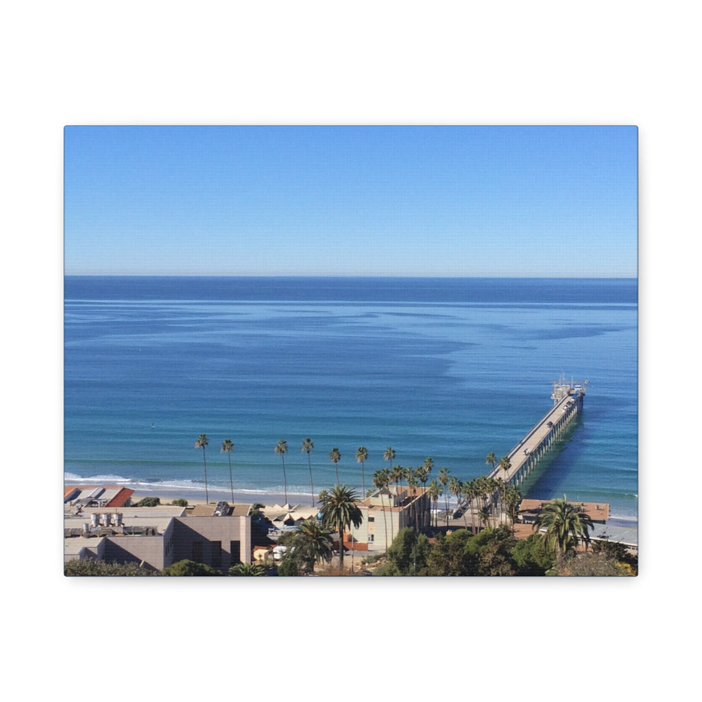 Coastal Pier Canvas Print — Matte Stretched Ocean Wall Art