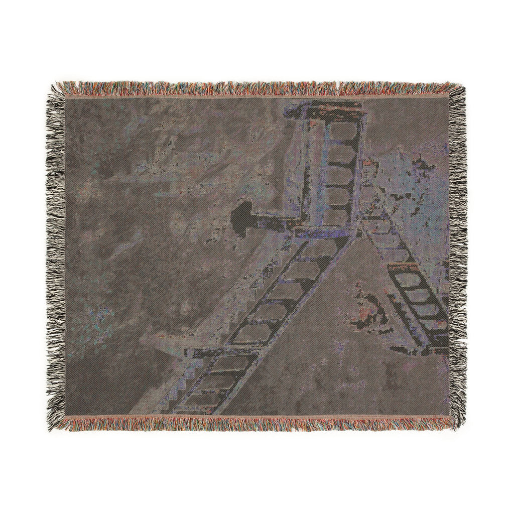 Woven Blanket — Scenic Stone Staircase Tapestry Throw