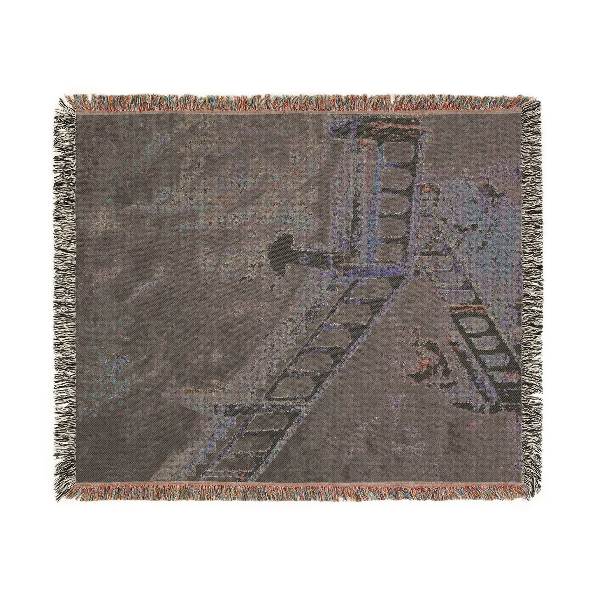 Woven Blanket — Scenic Stone Staircase Tapestry Throw