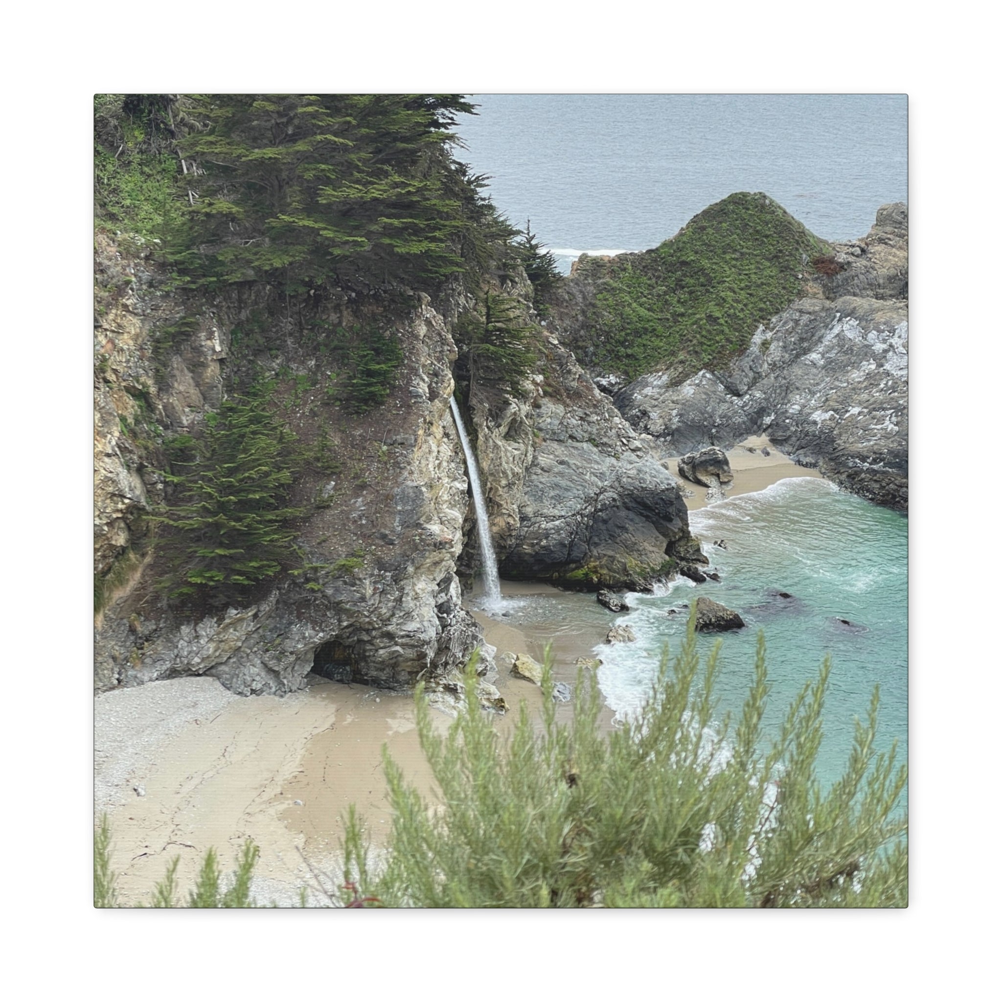 McWay Falls Coastal Canvas Print — Matte Stretched 1.25"