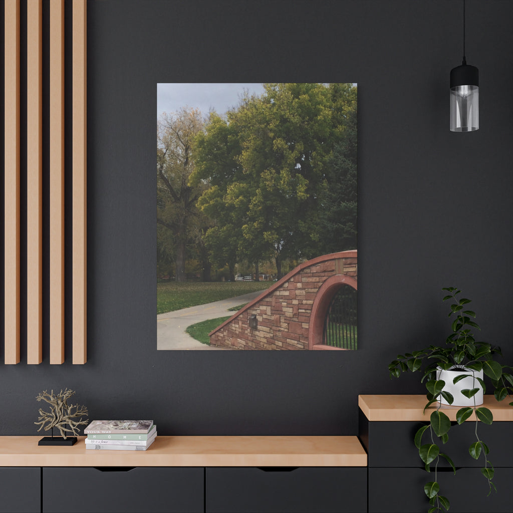Park Pathway Matte Canvas Wall Art — Stretched 1.25"