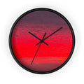 Vibrant Sunset Wall Clock — Modern Gradient Sunset Decor
