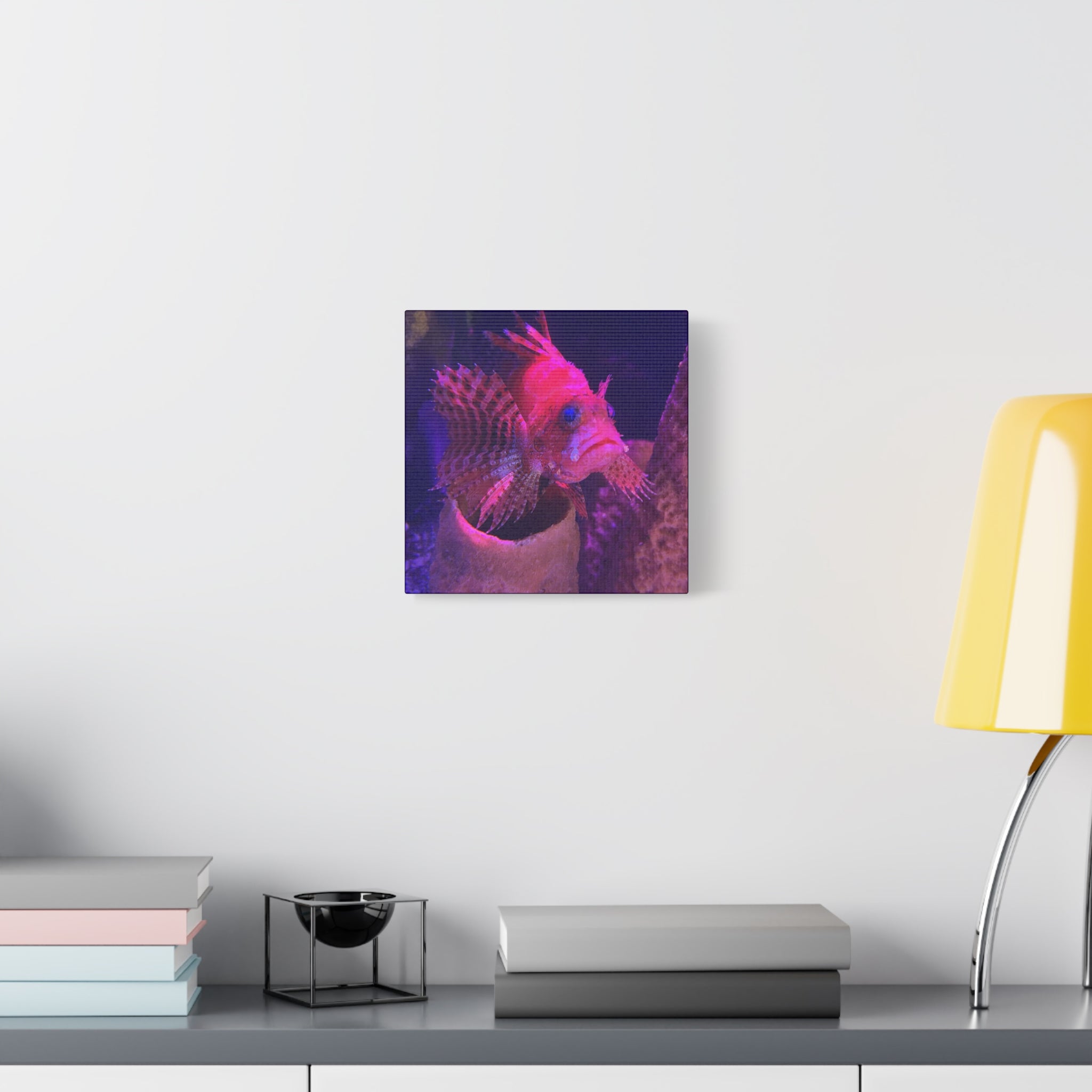 Fuzzy Dwarf Lionfish Canvas Print — Vibrant Marine Wall Art (1.25" Stretched)