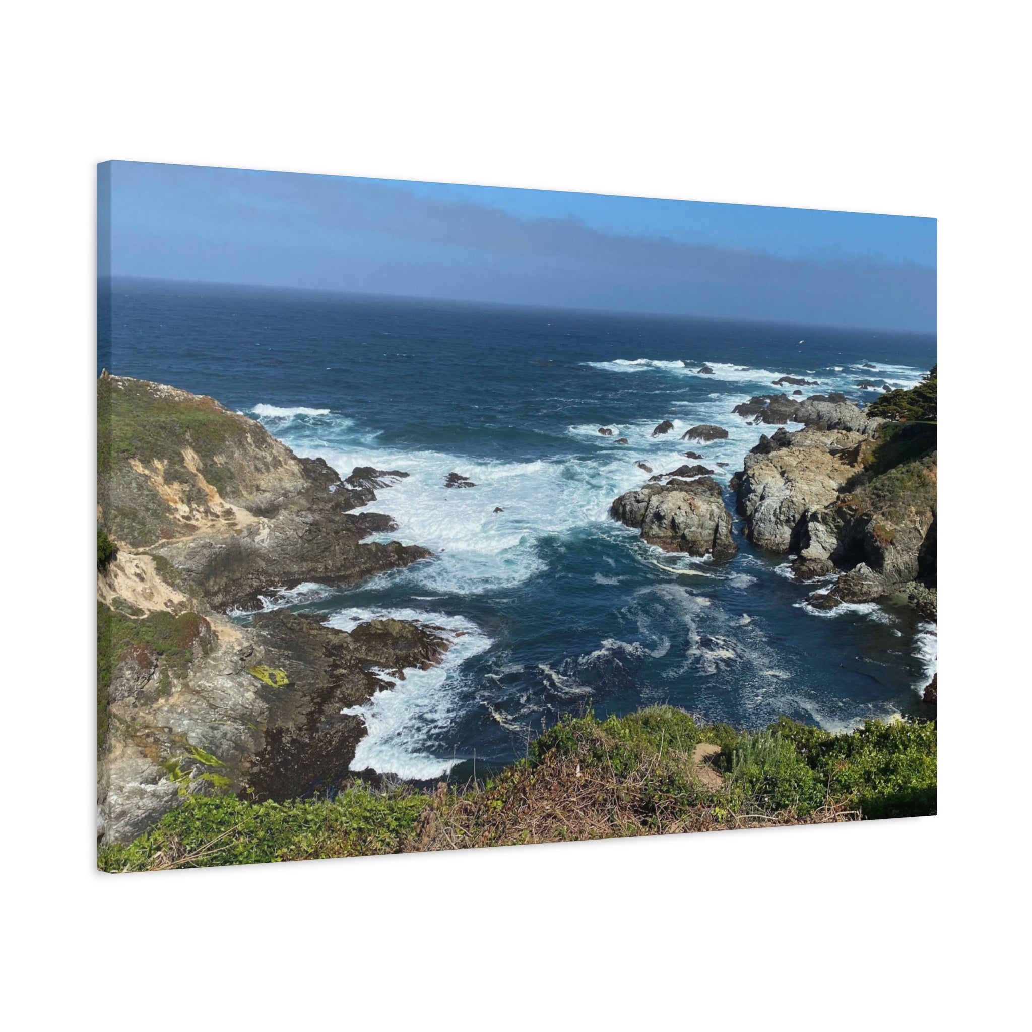 Coastal Cliffs Ocean Canvas Print — Matte Stretched Wall Art