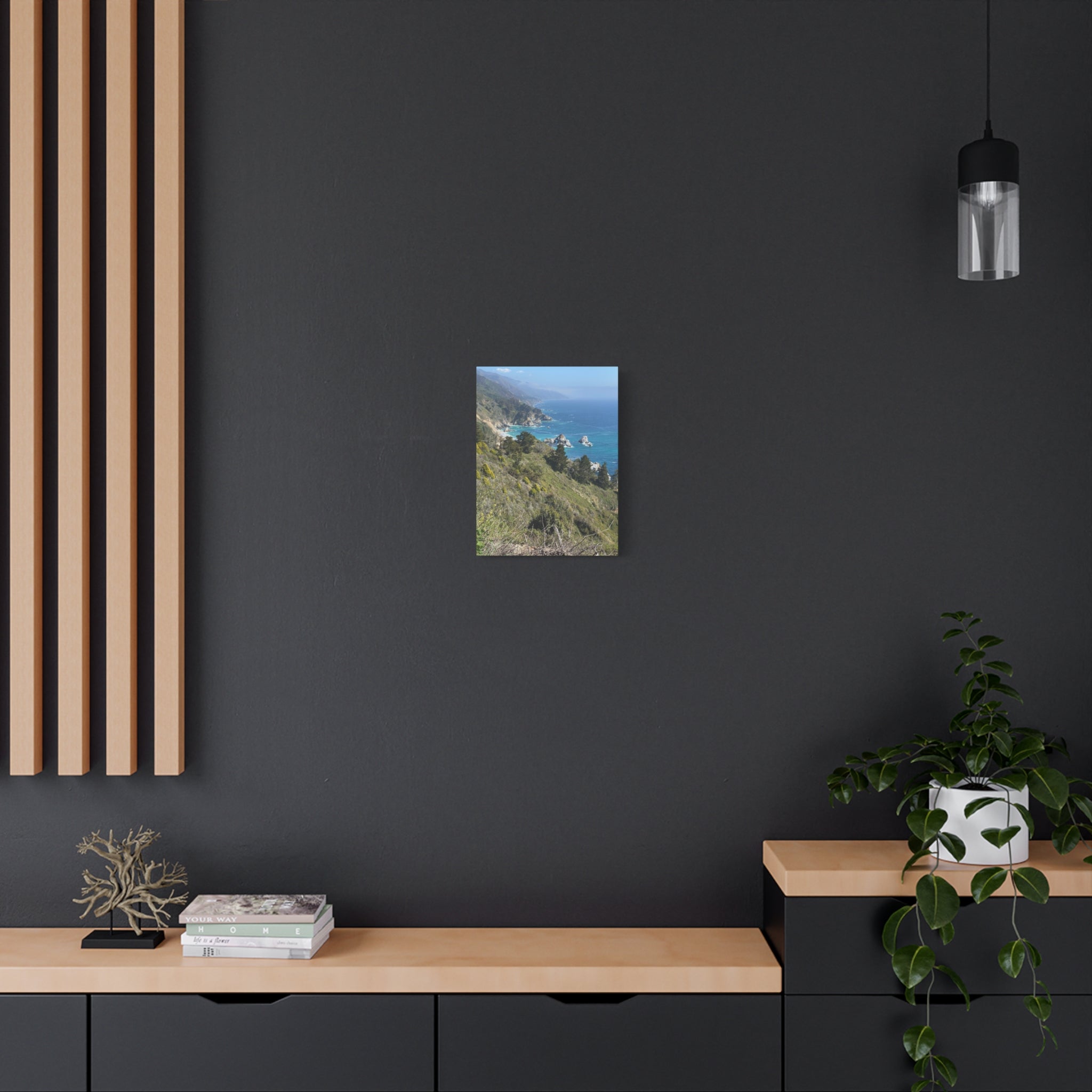 Coastal Cliffs Canvas Print — Big Sur Seascape Matte Stretched Wall Art