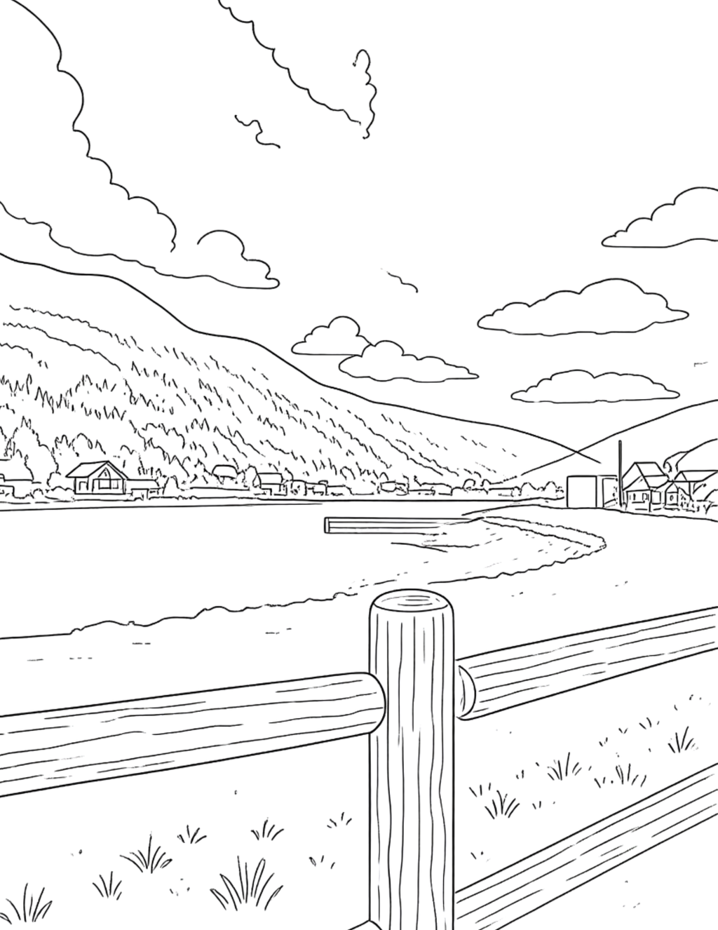 Nature Scene Coloring Pages