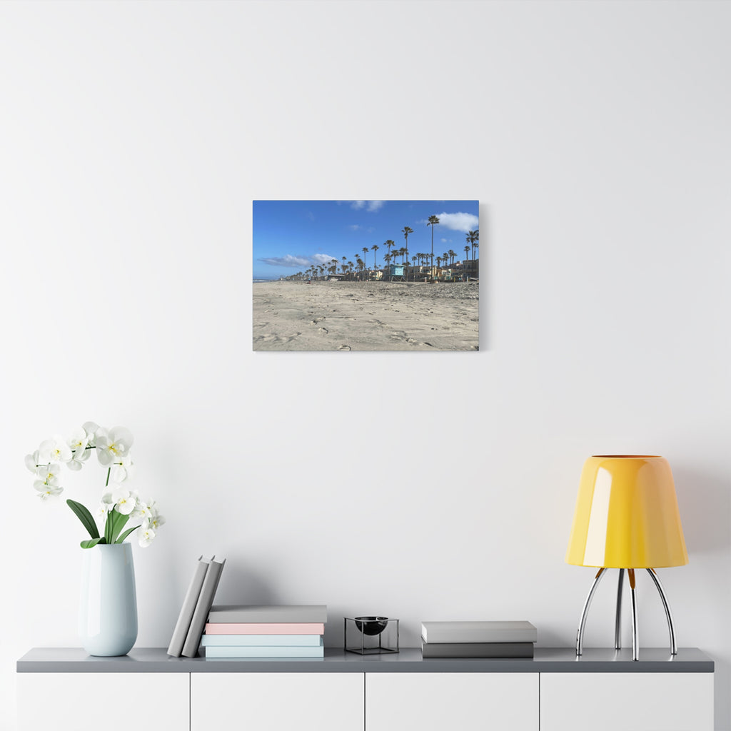 Coastal Palm Beach Canvas Print — Stretched Matte Wall Art
