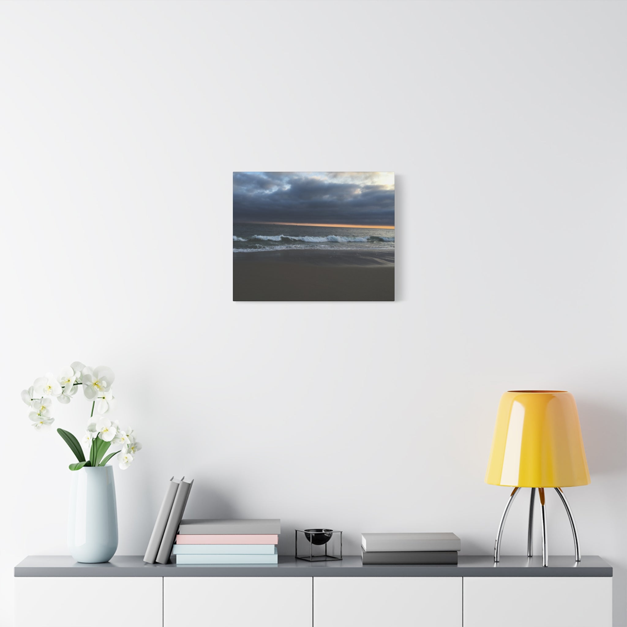 Ocean Beach Sunset Canvas Print — Matte Stretched Wall Art