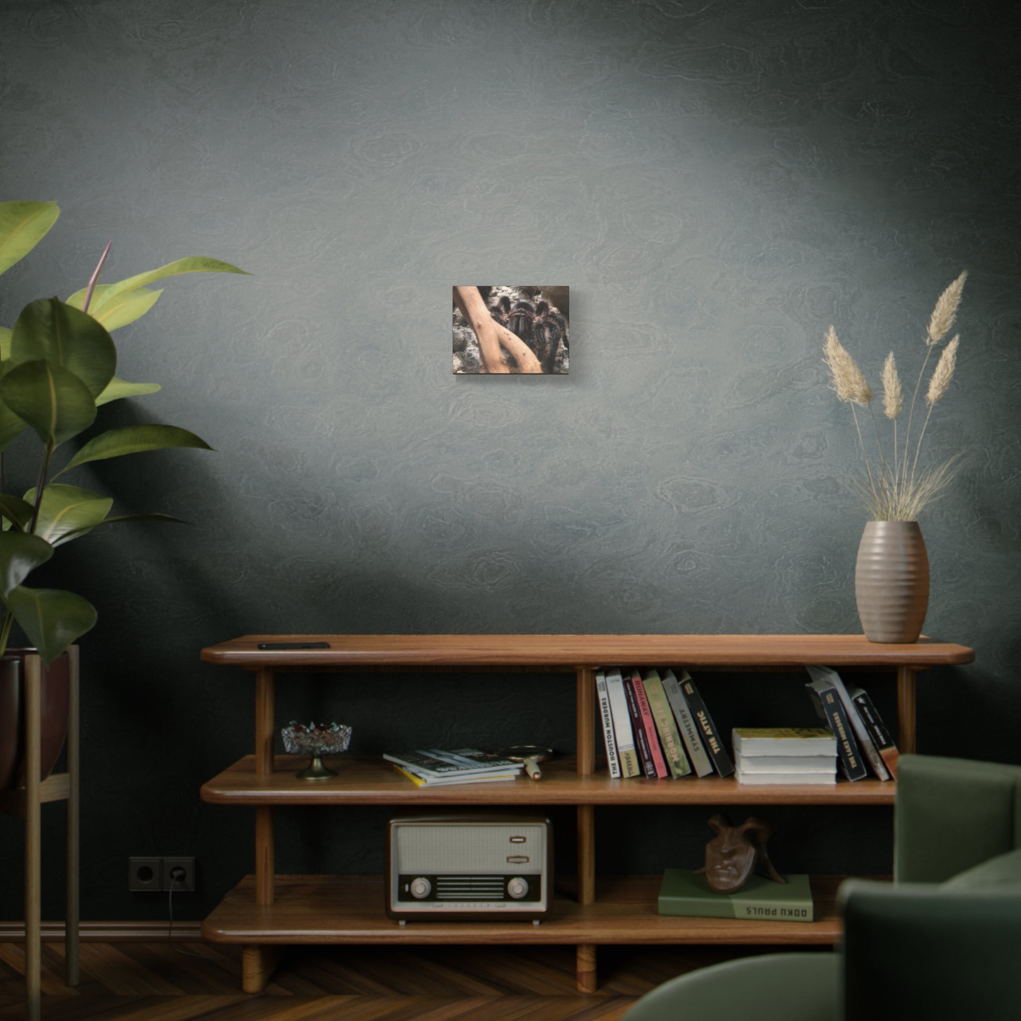 Tarantula Staredown Matte Canvas Print — Naturalistic Arachnid Wall Art
