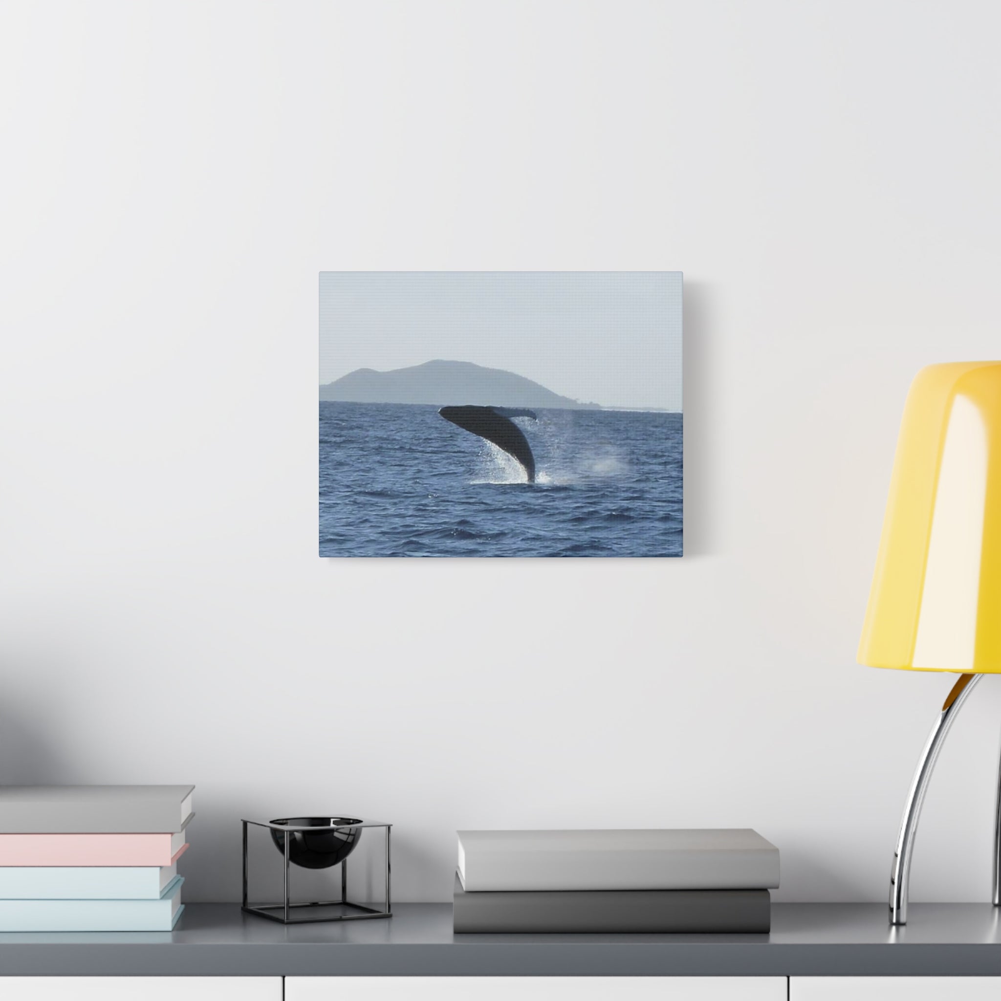 Humpback Whale Breach Matte Canvas Wall Art