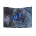 Indigo Hamlet Fish Tapestry — Underwater Ocean Wall Art for Beach Rooms & Marine Décor