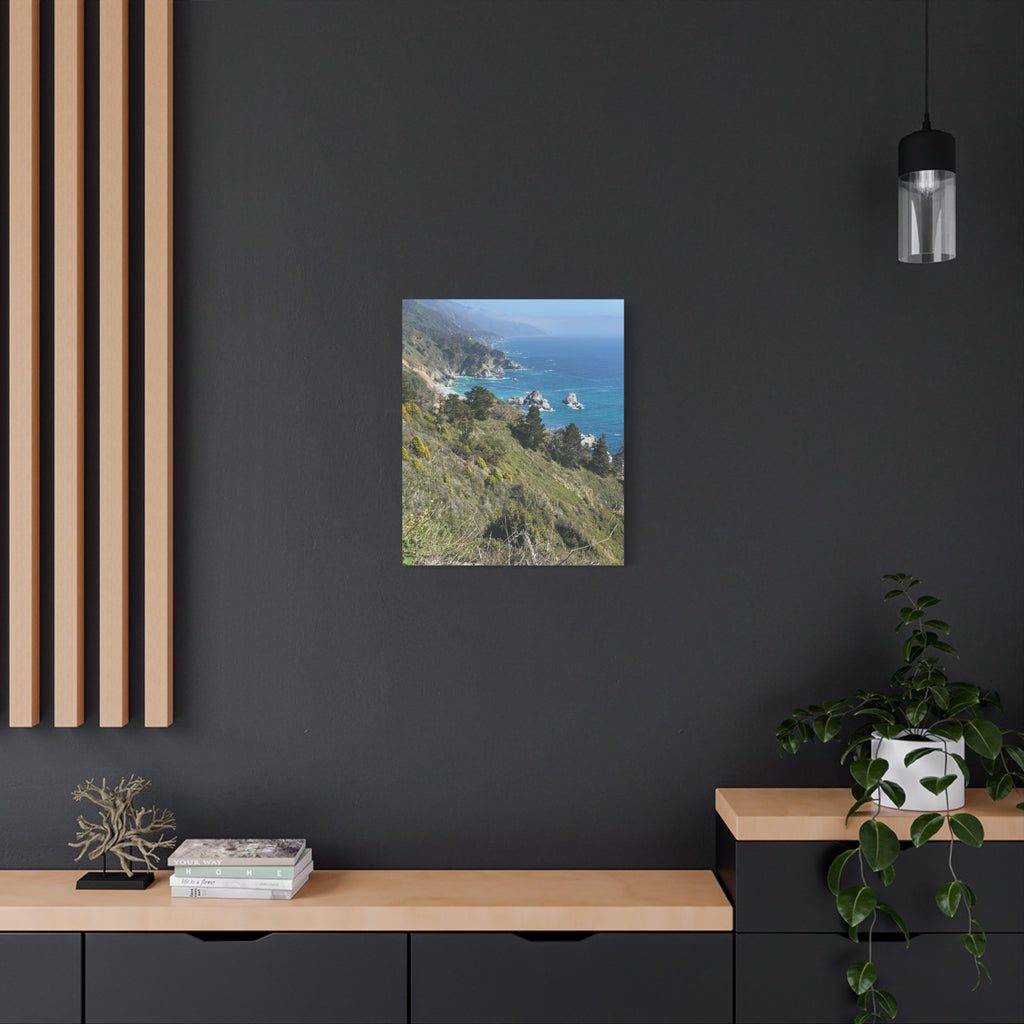 Coastal Cliffs Canvas Print — Big Sur Seascape Matte Stretched Wall Art
