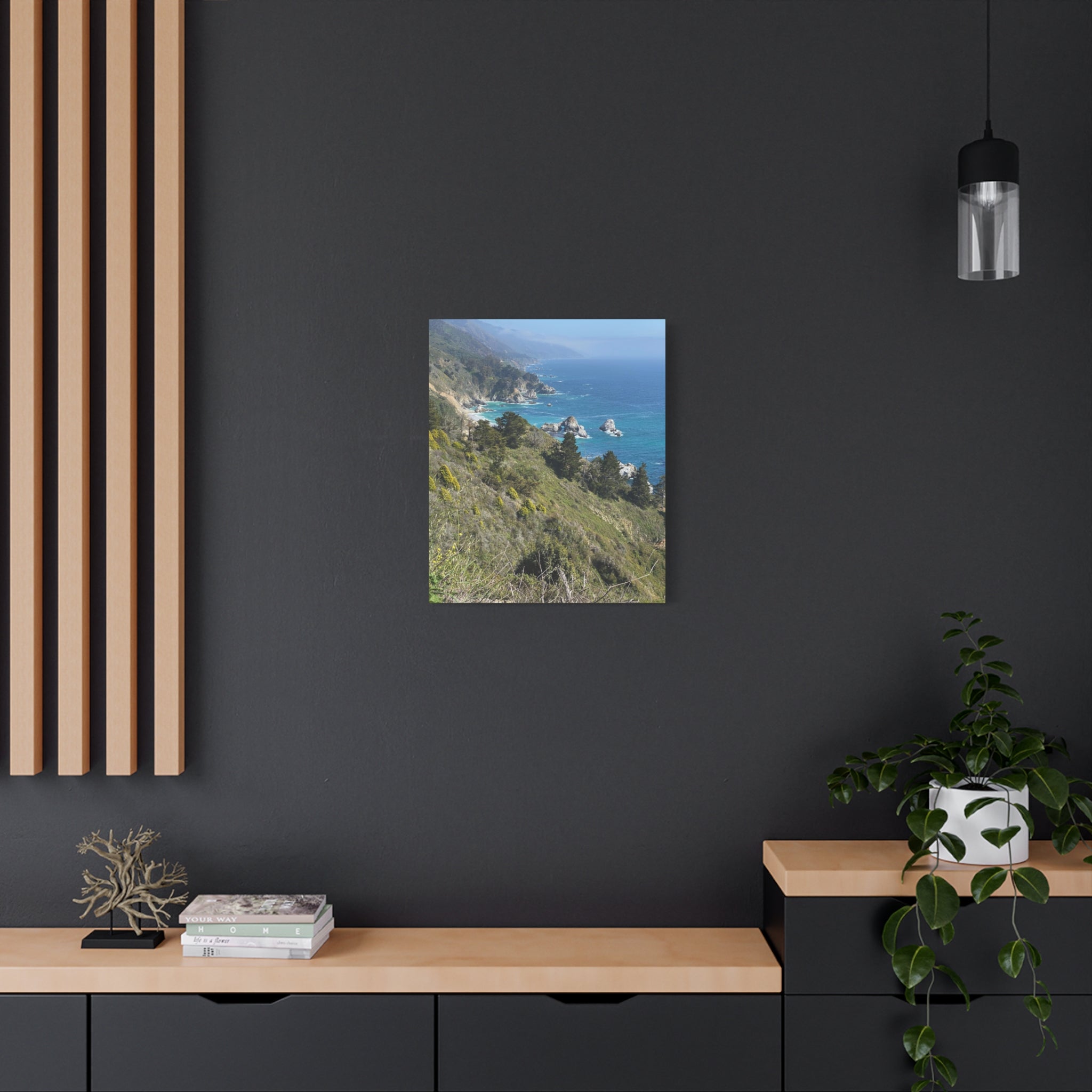 Coastal Cliffs Canvas Print — Big Sur Seascape Matte Stretched Wall Art