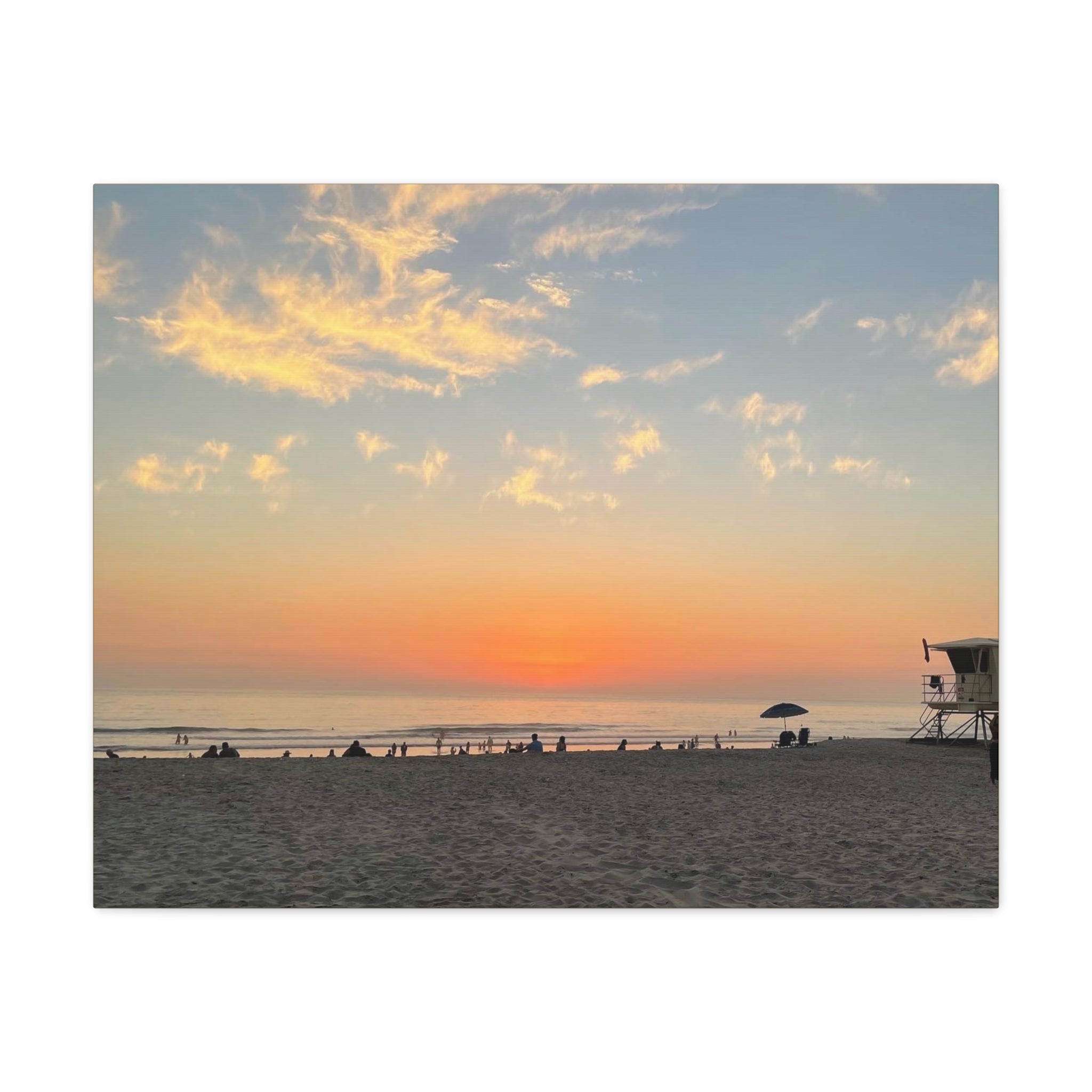 Sunset Beach Canvas Print — Matte Stretched Wall Art