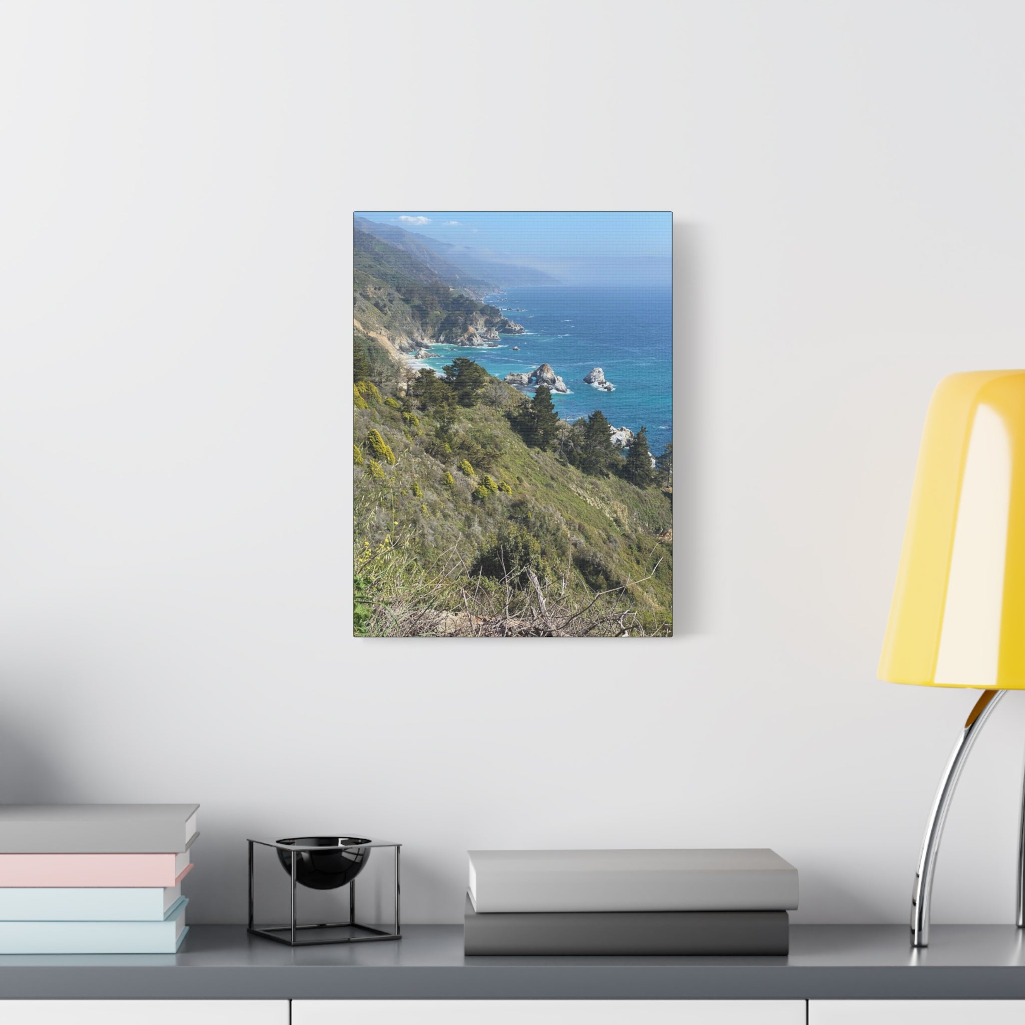 Coastal Cliffs Canvas Print — Big Sur Seascape Matte Stretched Wall Art