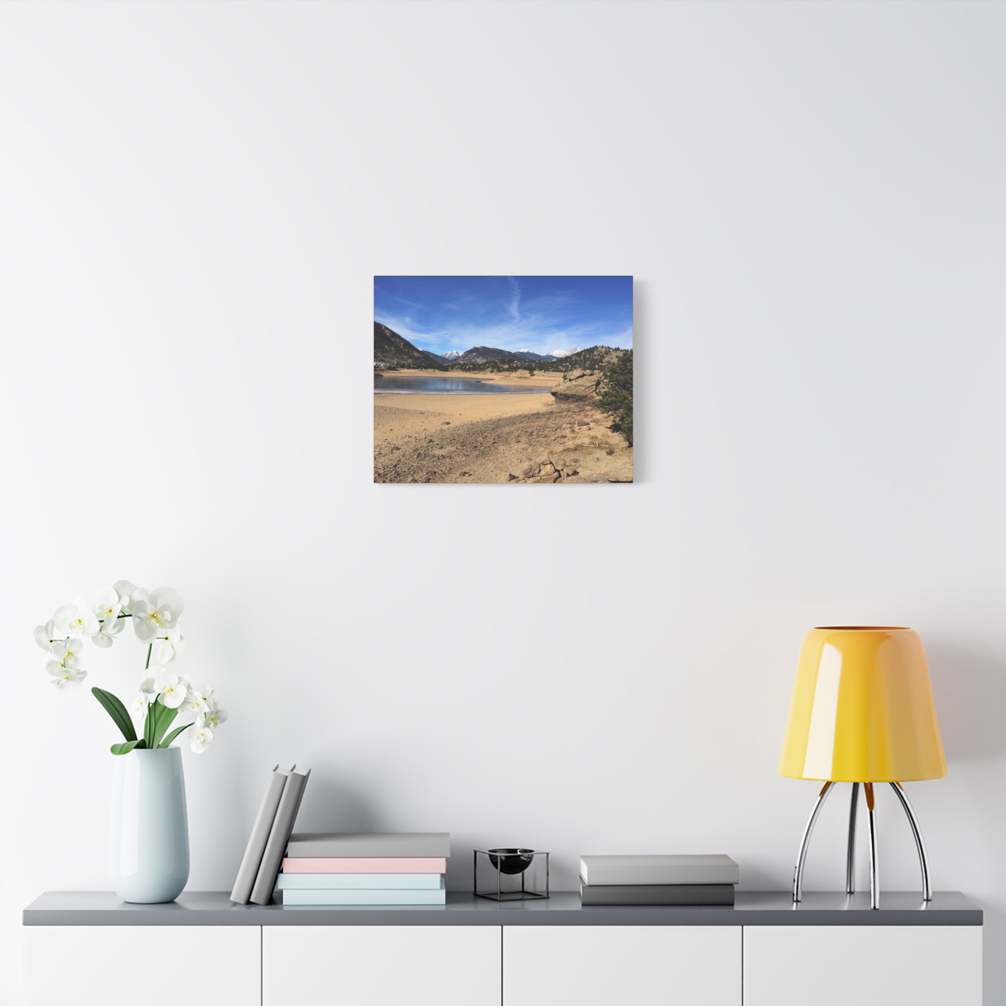 Mountain Lake Landscape Canvas Print — Matte Stretched Wall Art