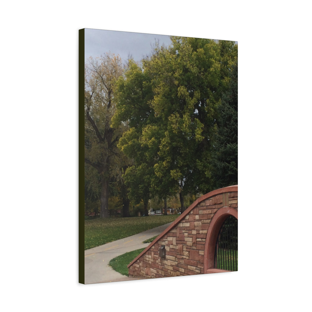 Park Pathway Matte Canvas Wall Art — Stretched 1.25"