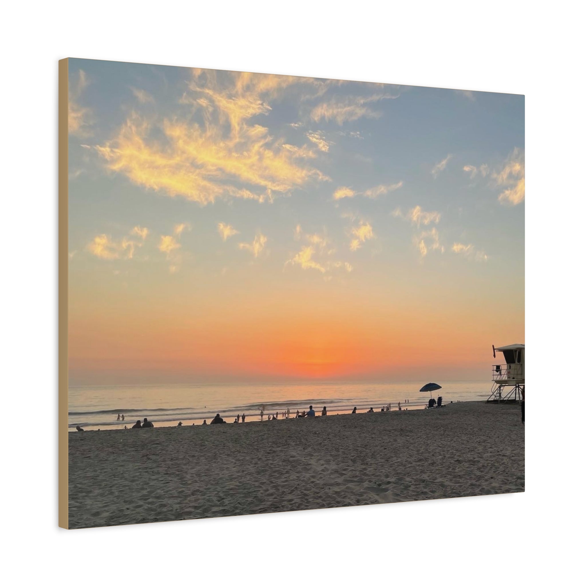 Sunset Beach Canvas Print — Matte Stretched Wall Art