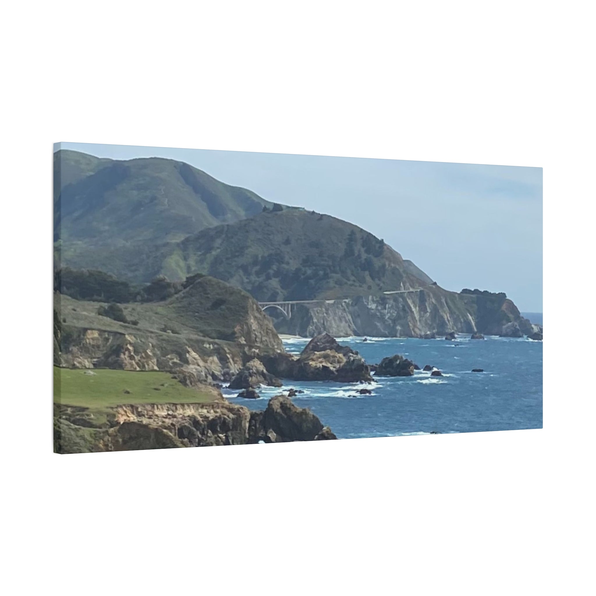 Coastal Cliff Canvas Print — Pacific Ocean Seascape Wall Art