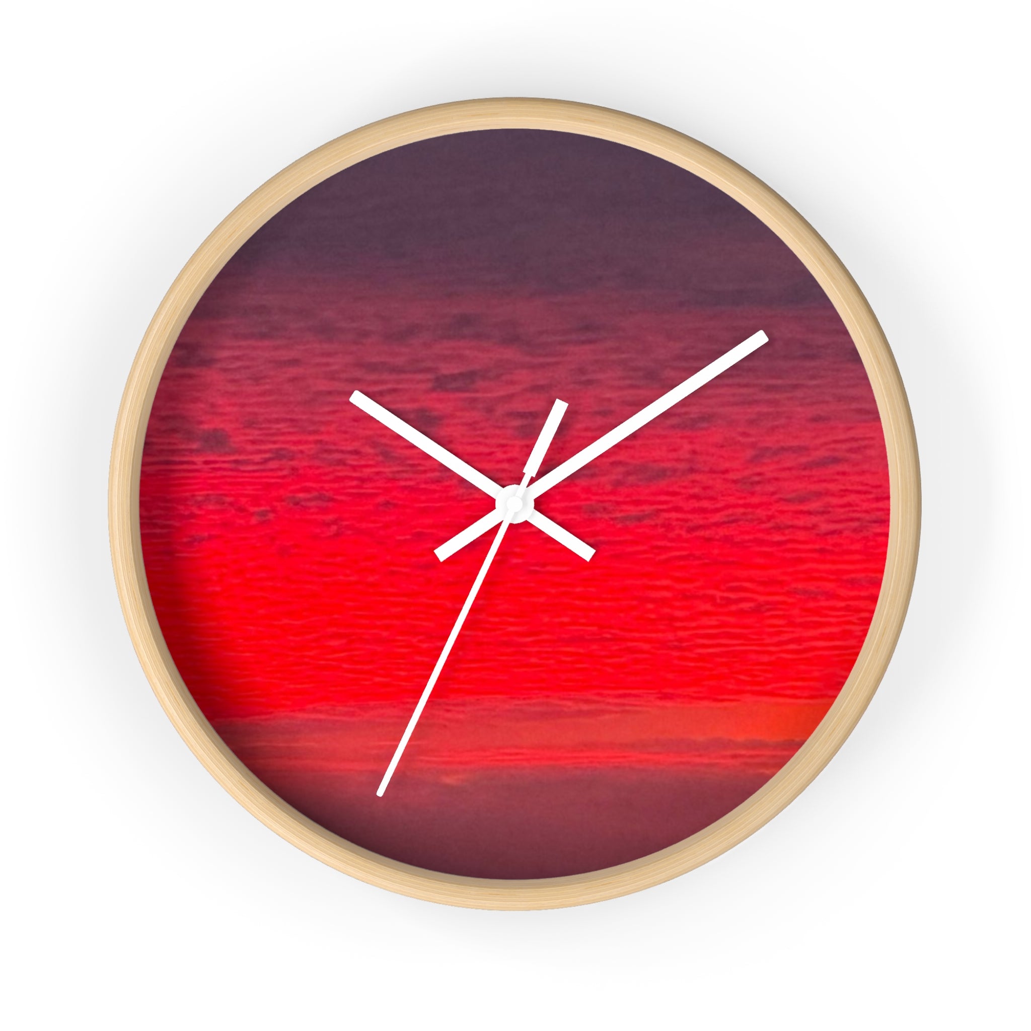 Vibrant Sunset Wall Clock — Modern Gradient Sunset Decor
