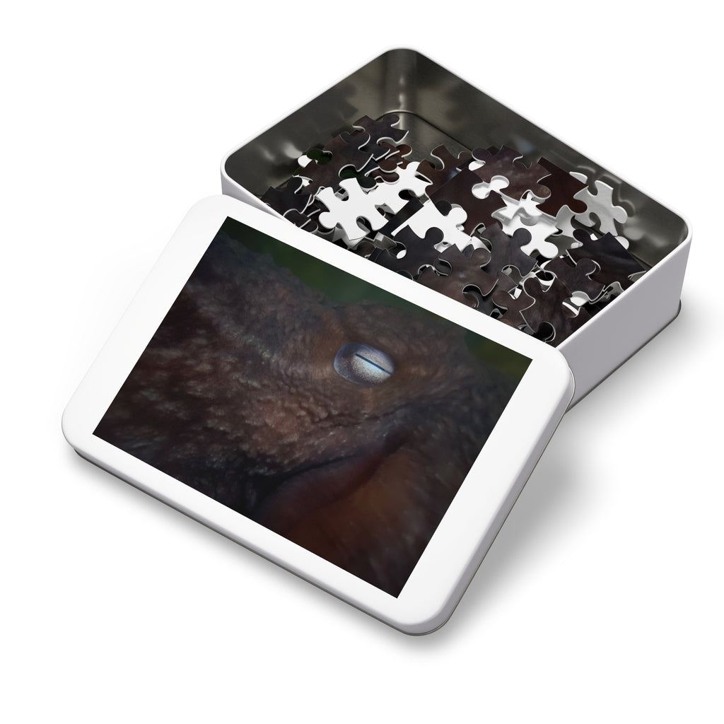 Octopus Eye Jigsaw Puzzle with Tin — Dark Ocean Marine Life Puzzle Gift
