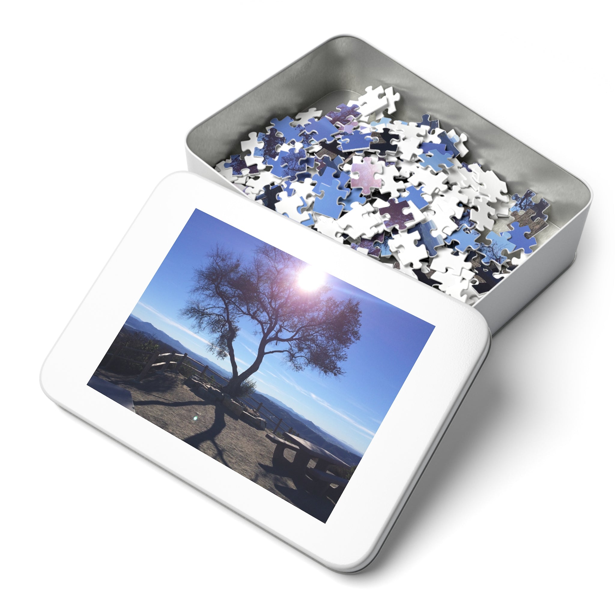 Scenic Mountaintop Jigsaw Puzzle (with Tin) — Landscape Puzzle Gift