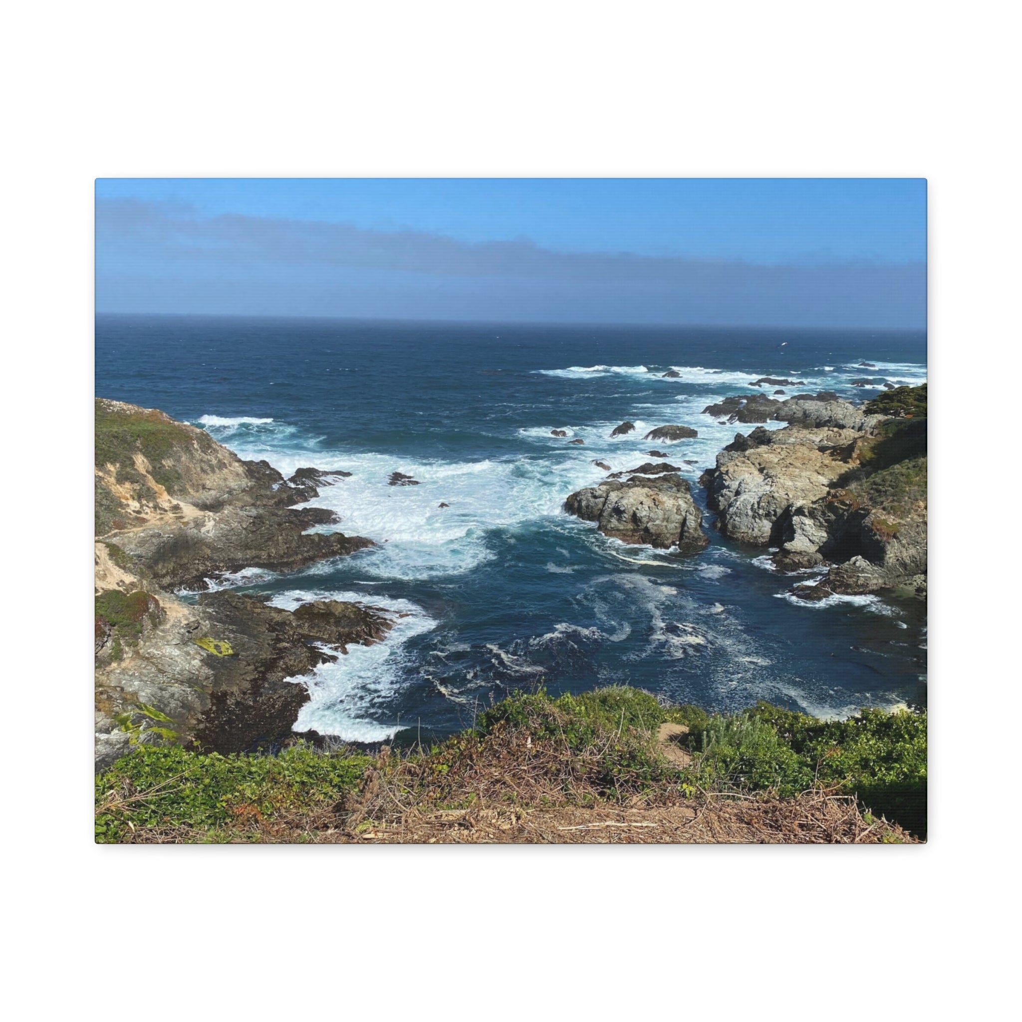 Coastal Cliffs Ocean Canvas Print — Matte Stretched Wall Art